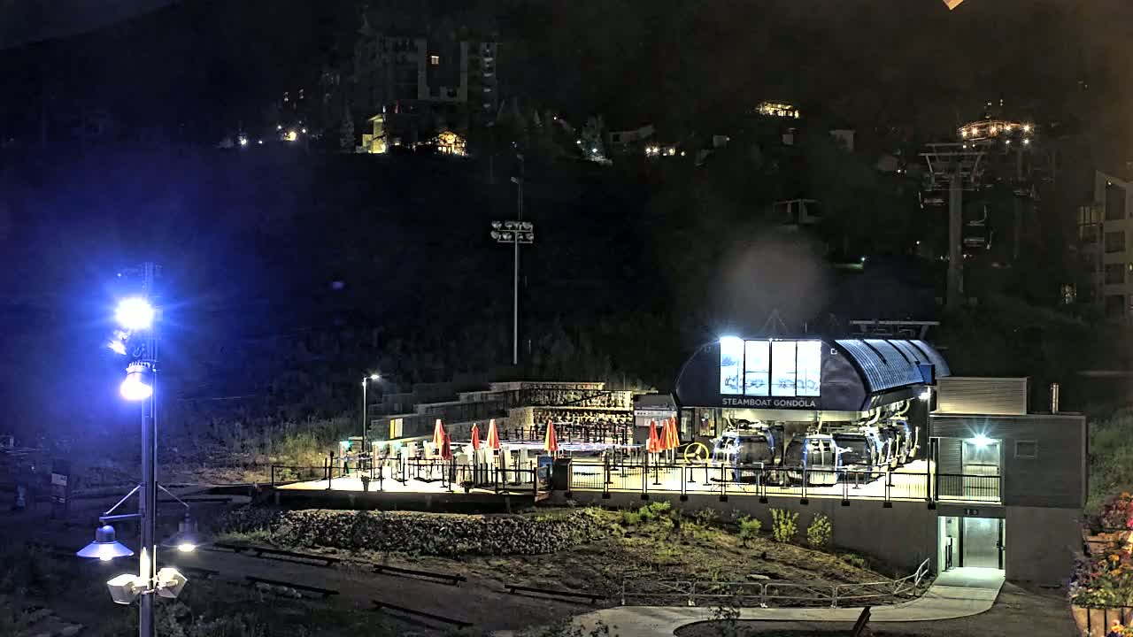 Steamboat Gondola Ropeway & Ski Slopes Live Cam - Steamboat Springs, Routt County, Colorado, USA