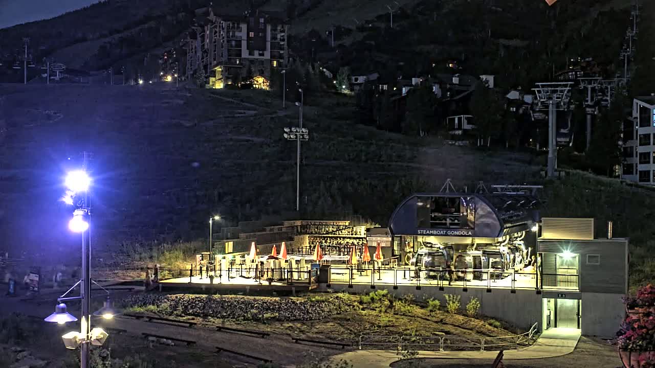 Steamboat Gondola Ropeway & Ski Slopes Live Cam - Steamboat Springs, Routt County, Colorado, USA