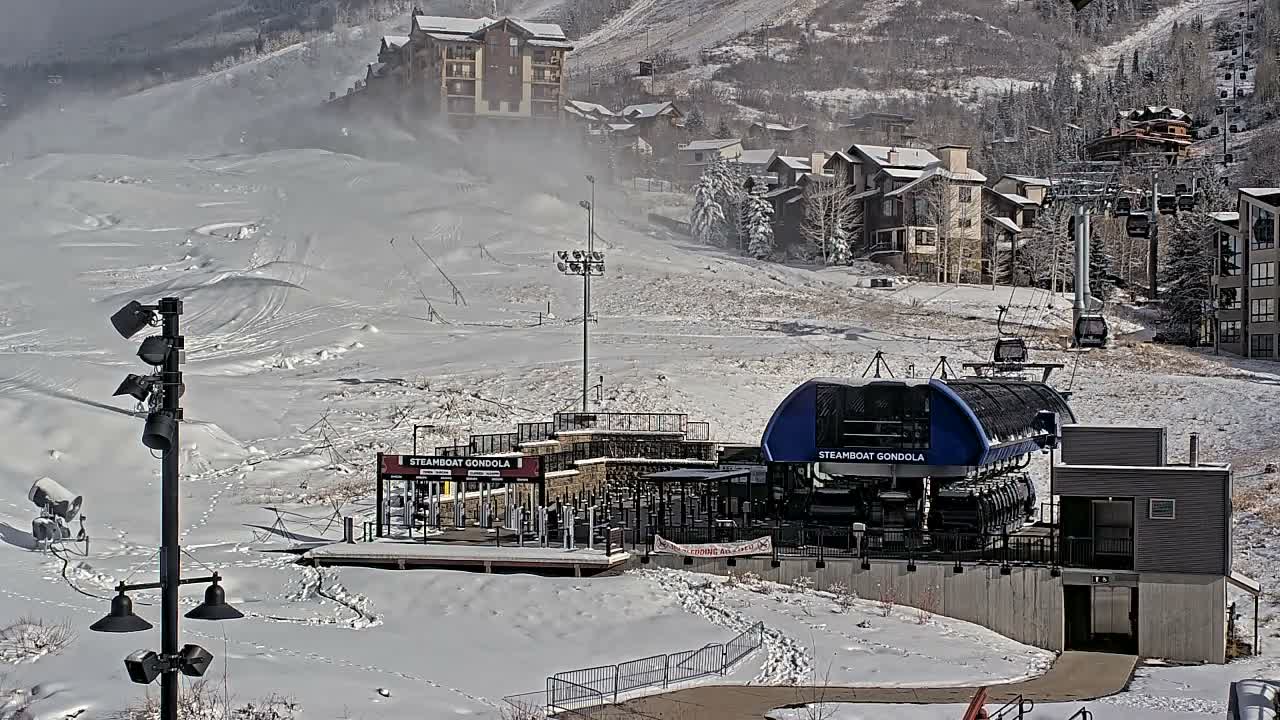 Steamboat Gondola Ropeway & Ski Slopes Live Cam - Steamboat Springs, Routt County, Colorado, USA