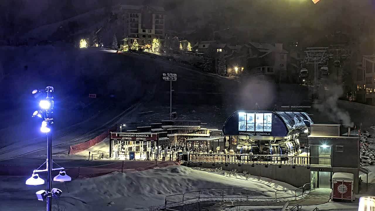 Steamboat Gondola Ropeway & Ski Slopes Live Cam - Steamboat Springs, Routt County, Colorado, USA