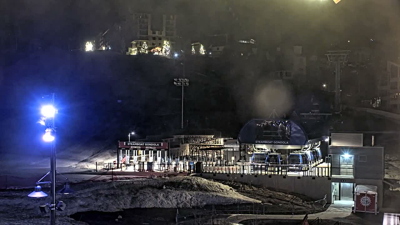Steamboat Gondola Ropeway & Ski Slopes Live Cam - Steamboat Springs, Routt County, Colorado, USA
