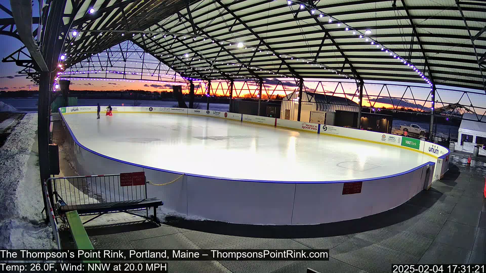 The Thompson’s Point Rink, Ice Skating Live Cam - Portland, Maine, USA