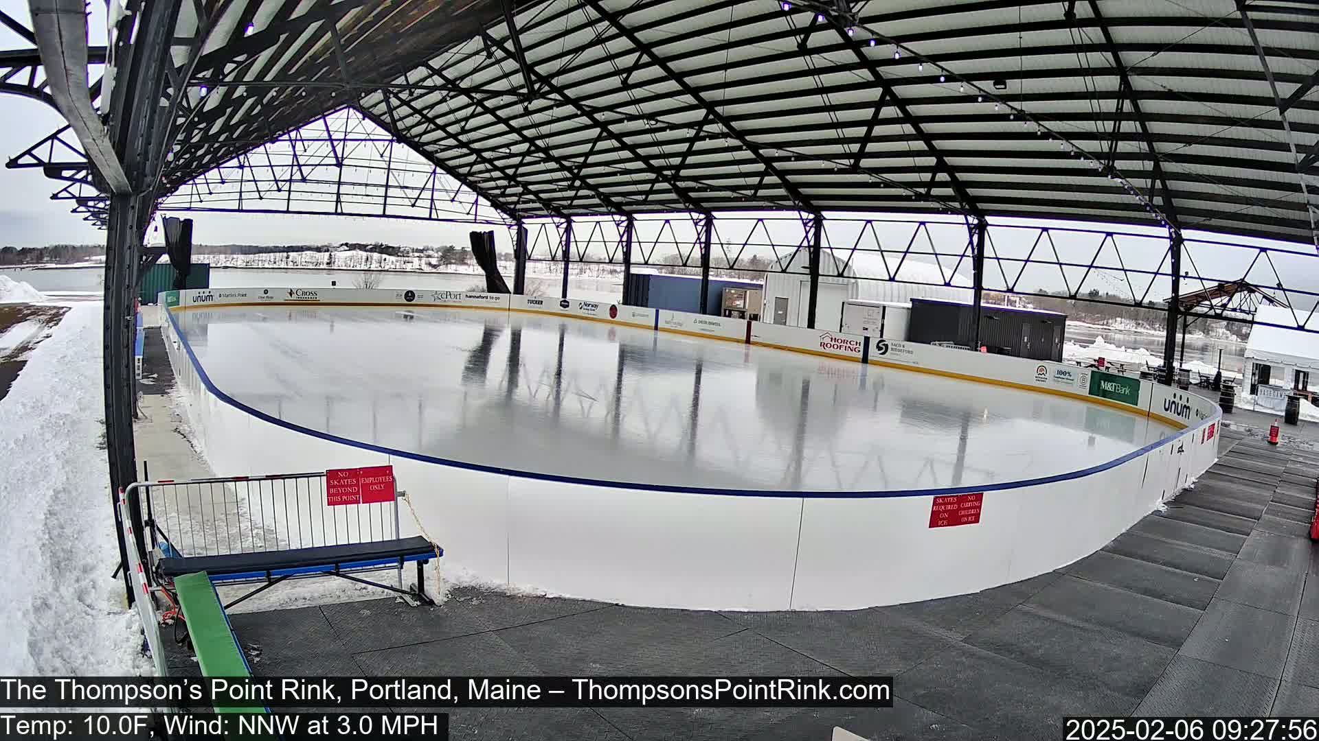 The Thompson’s Point Rink, Ice Skating Live Cam - Portland, Maine, USA