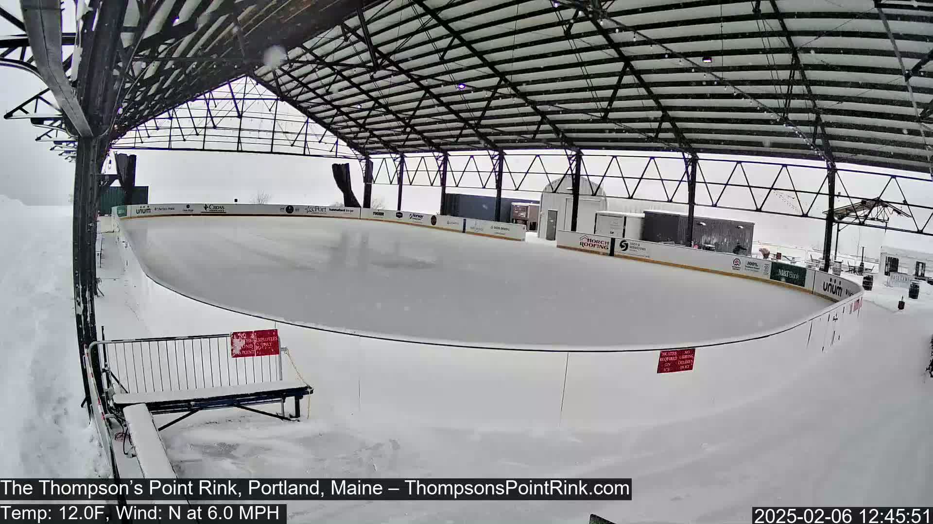 The Thompson’s Point Rink, Ice Skating Live Cam - Portland, Maine, USA
