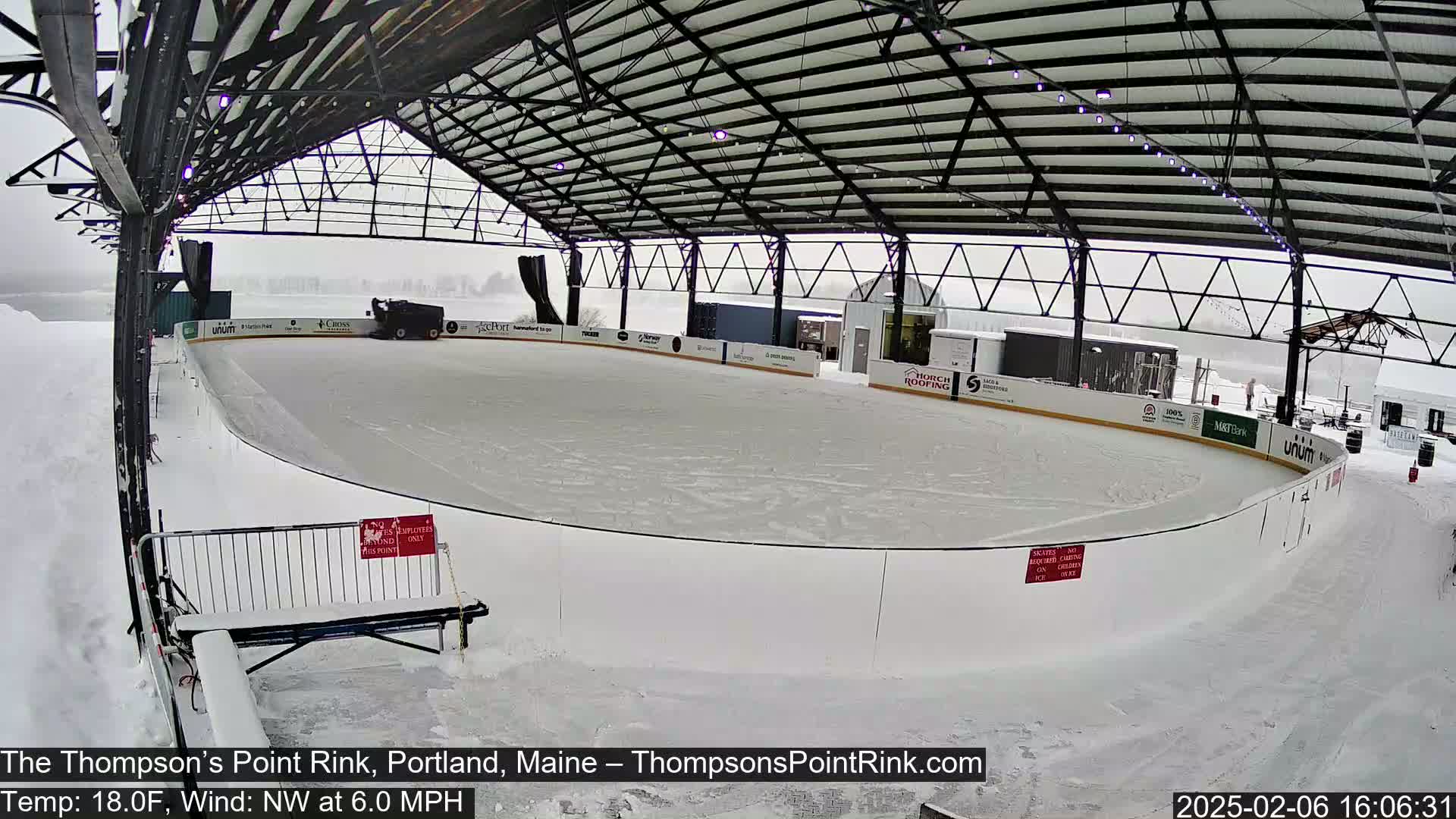 The Thompson’s Point Rink, Ice Skating Live Cam - Portland, Maine, USA
