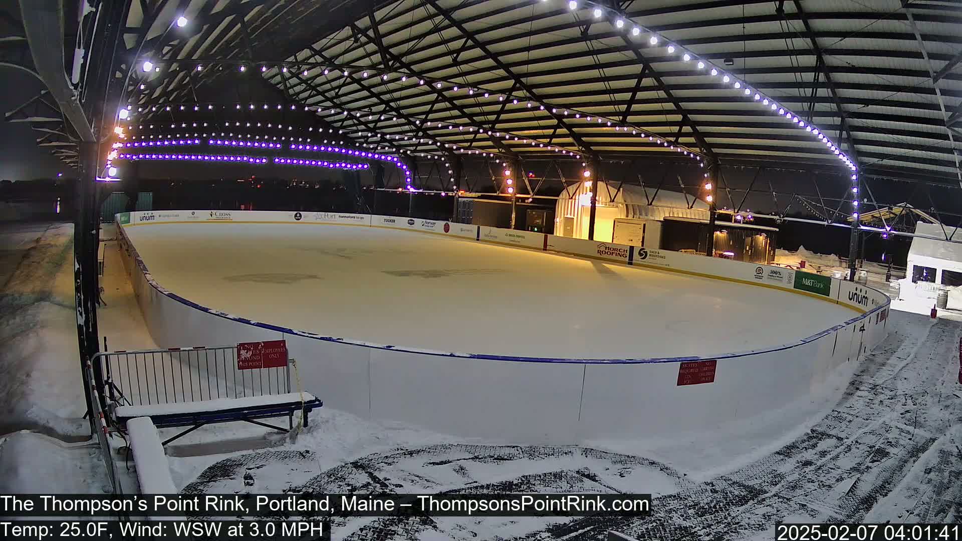 The Thompson’s Point Rink, Ice Skating Live Cam - Portland, Maine, USA