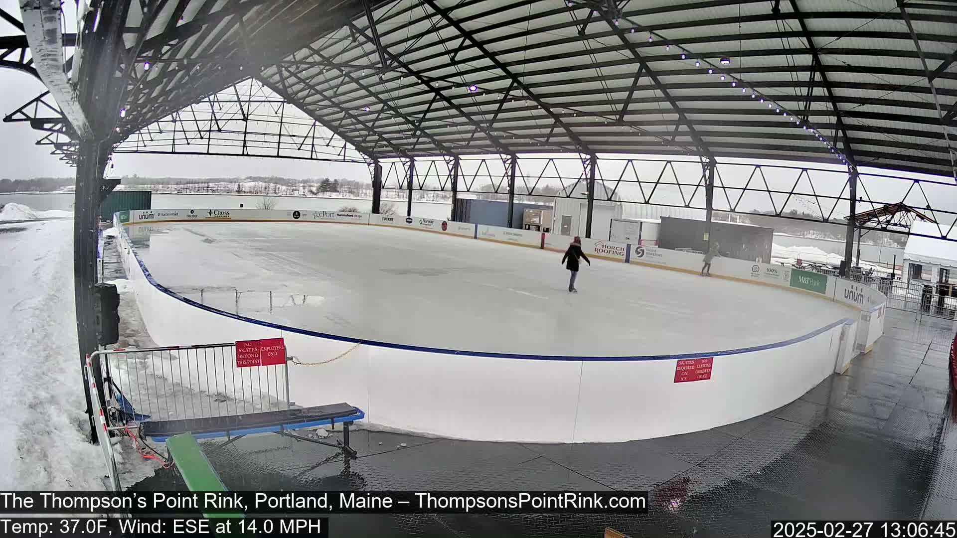 The Thompson’s Point Rink, Ice Skating Live Cam - Portland, Maine, USA