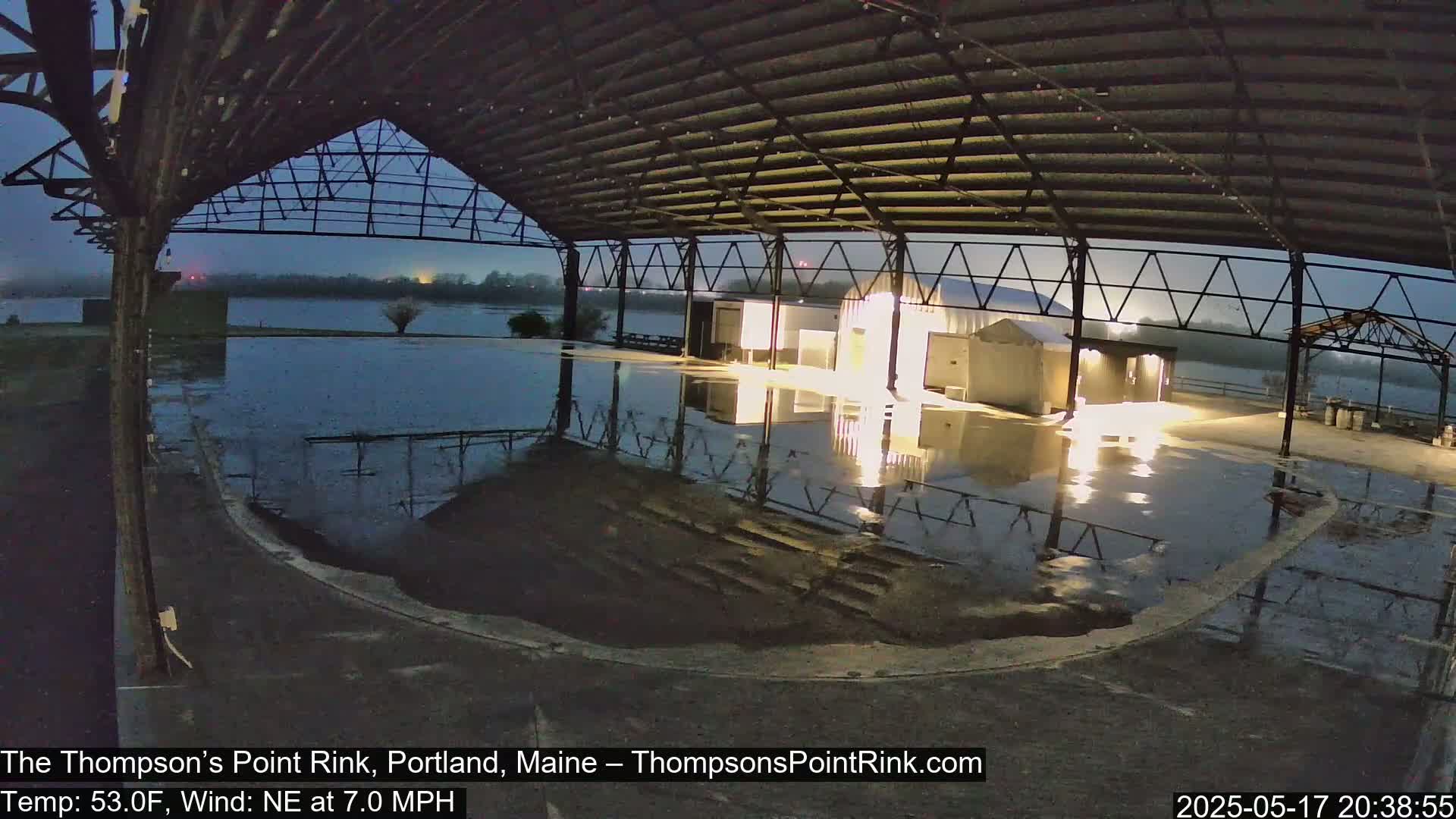 The Thompson’s Point Rink, Ice Skating Live Cam - Portland, Maine, USA