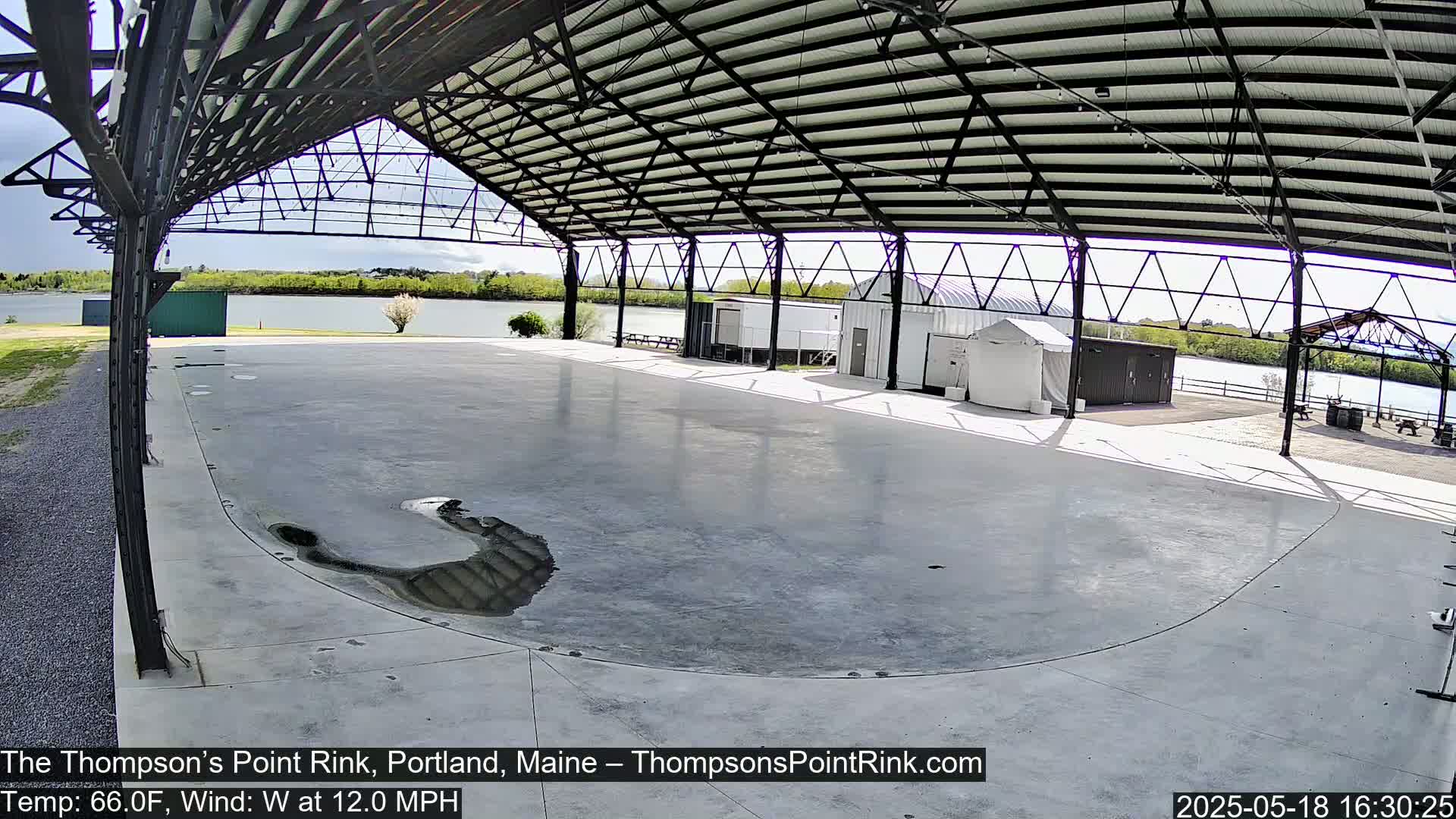 The Thompson’s Point Rink, Ice Skating Live Cam - Portland, Maine, USA