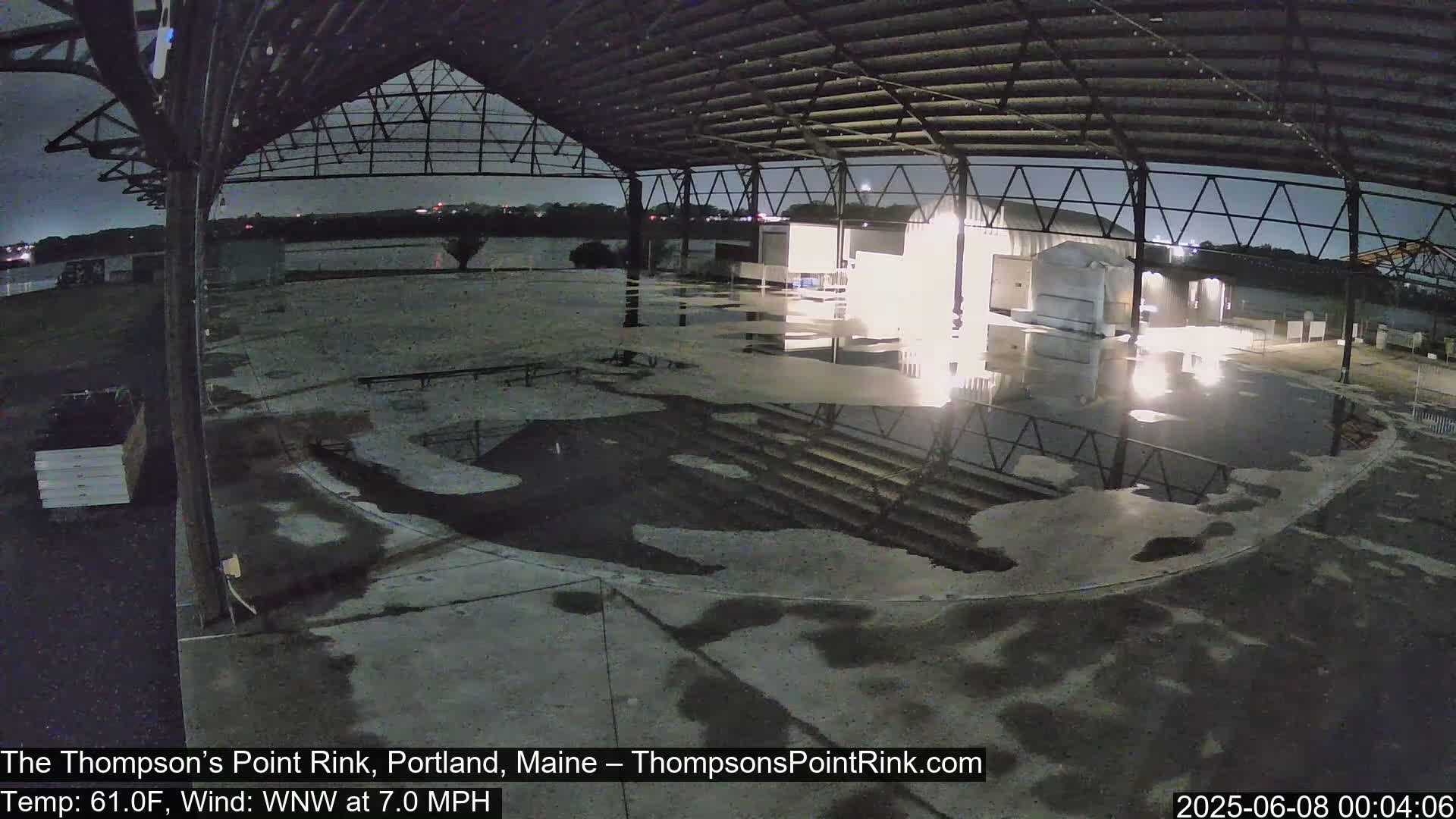 The Thompson’s Point Rink, Ice Skating Live Cam - Portland, Maine, USA