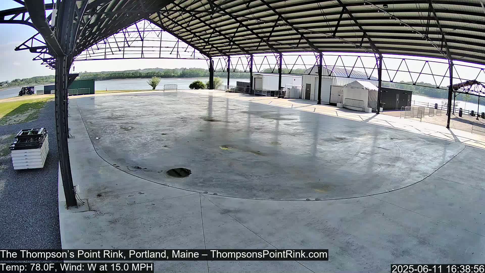 The Thompson’s Point Rink, Ice Skating Live Cam - Portland, Maine, USA