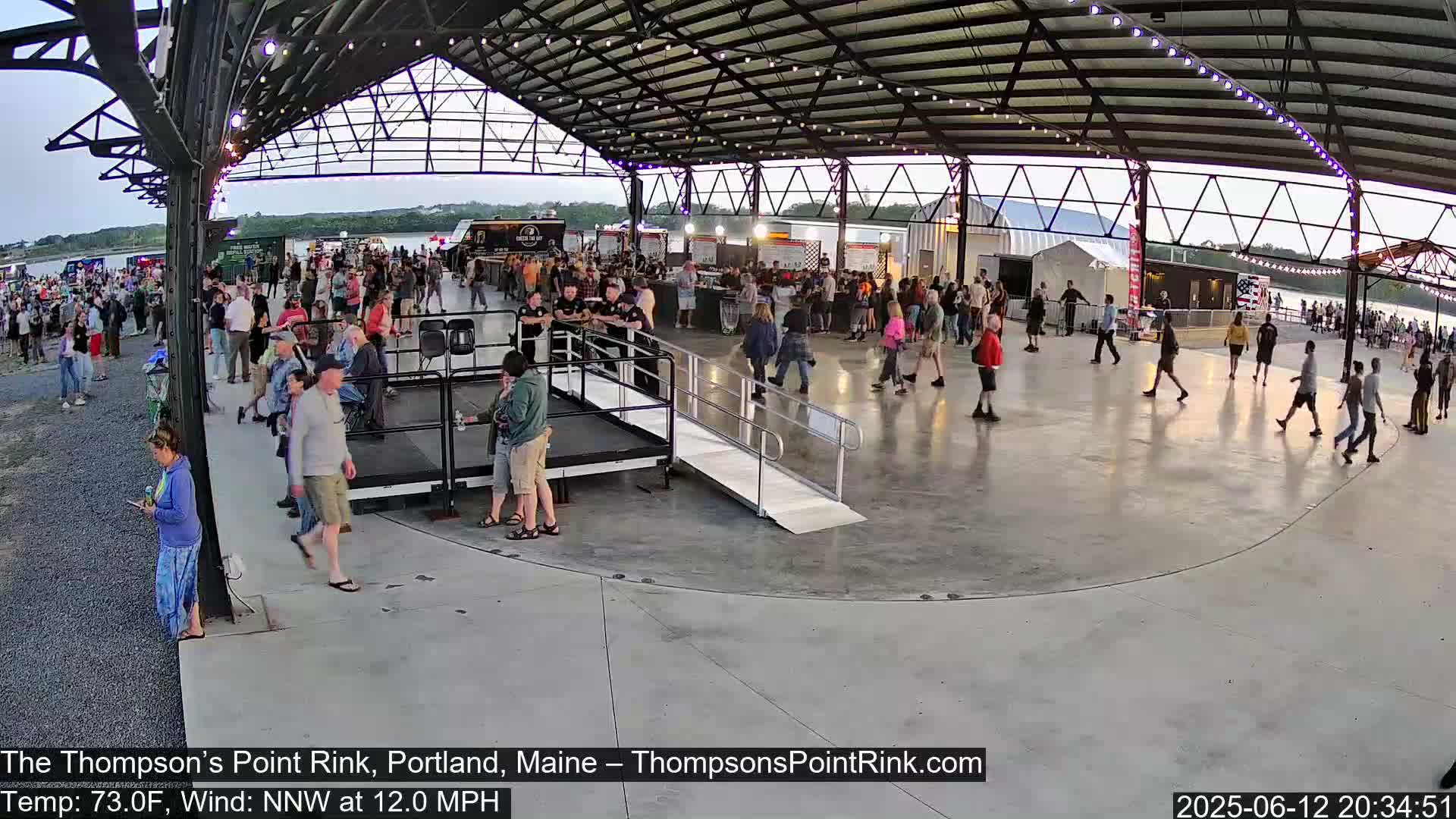 The Thompson’s Point Rink, Ice Skating Live Cam - Portland, Maine, USA