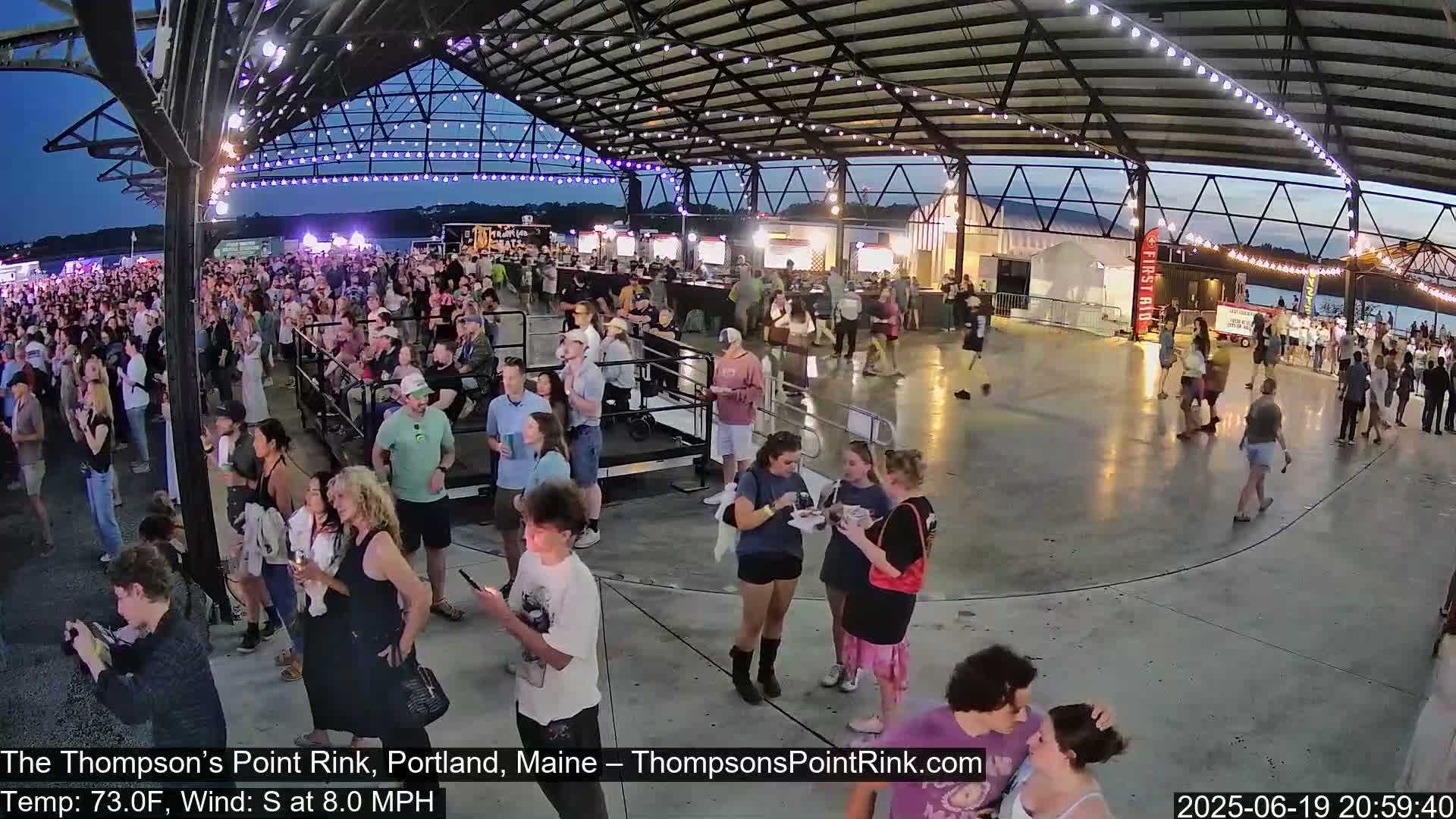 The Thompson’s Point Rink, Ice Skating Live Cam - Portland, Maine, USA