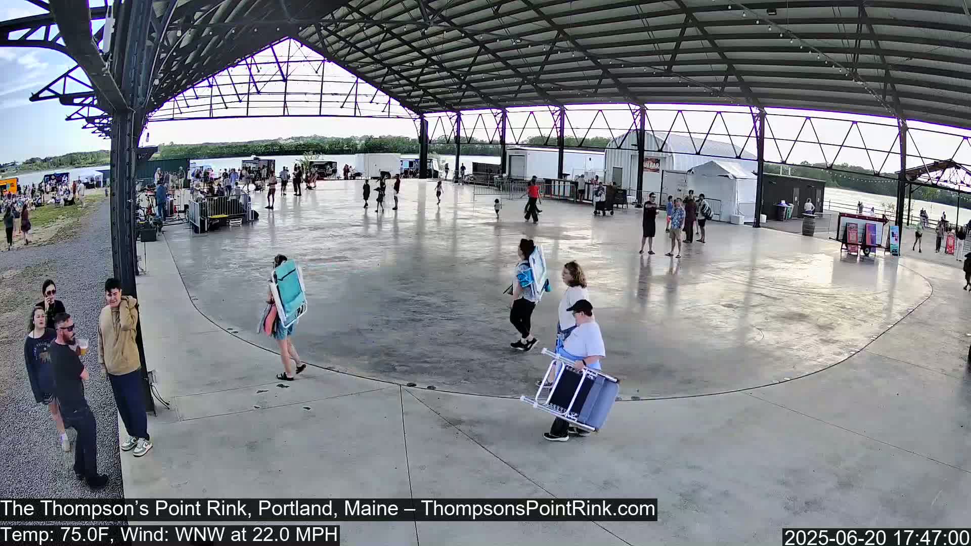 The Thompson’s Point Rink, Ice Skating Live Cam - Portland, Maine, USA