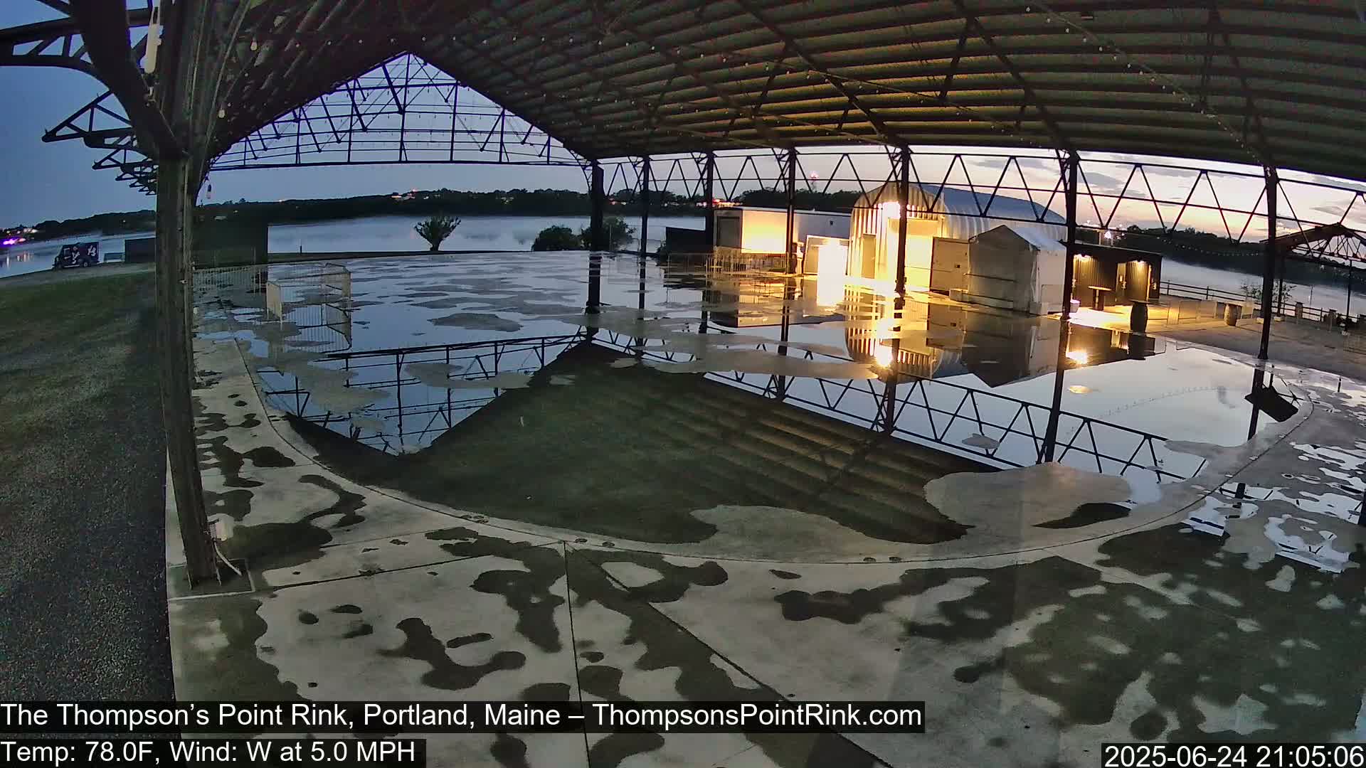 The Thompson’s Point Rink, Ice Skating Live Cam - Portland, Maine, USA
