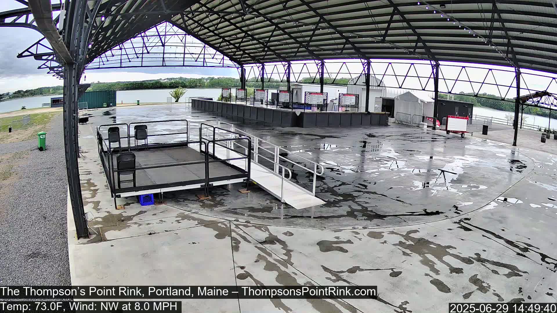 The Thompson’s Point Rink, Ice Skating Live Cam - Portland, Maine, USA