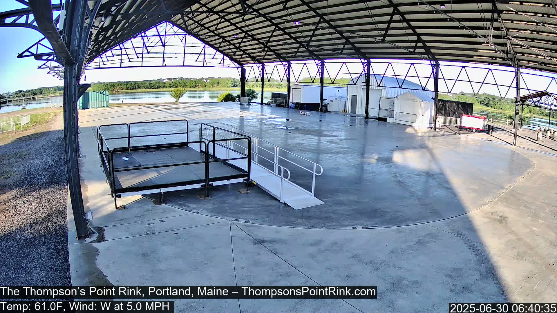 The Thompson’s Point Rink, Ice Skating Live Cam - Portland, Maine, USA