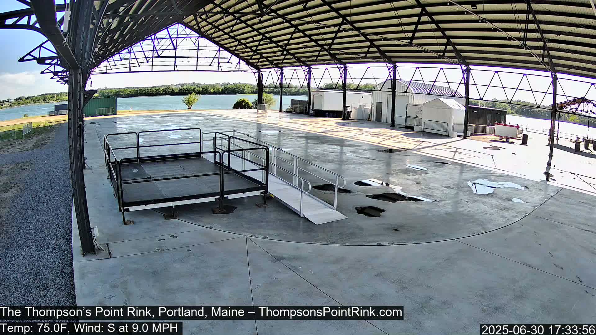 The Thompson’s Point Rink, Ice Skating Live Cam - Portland, Maine, USA