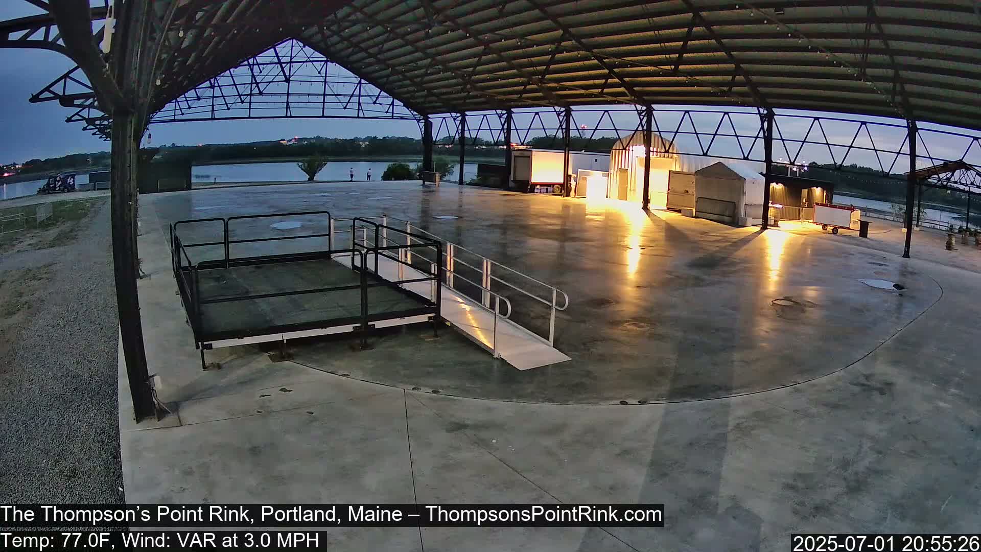 The Thompson’s Point Rink, Ice Skating Live Cam - Portland, Maine, USA