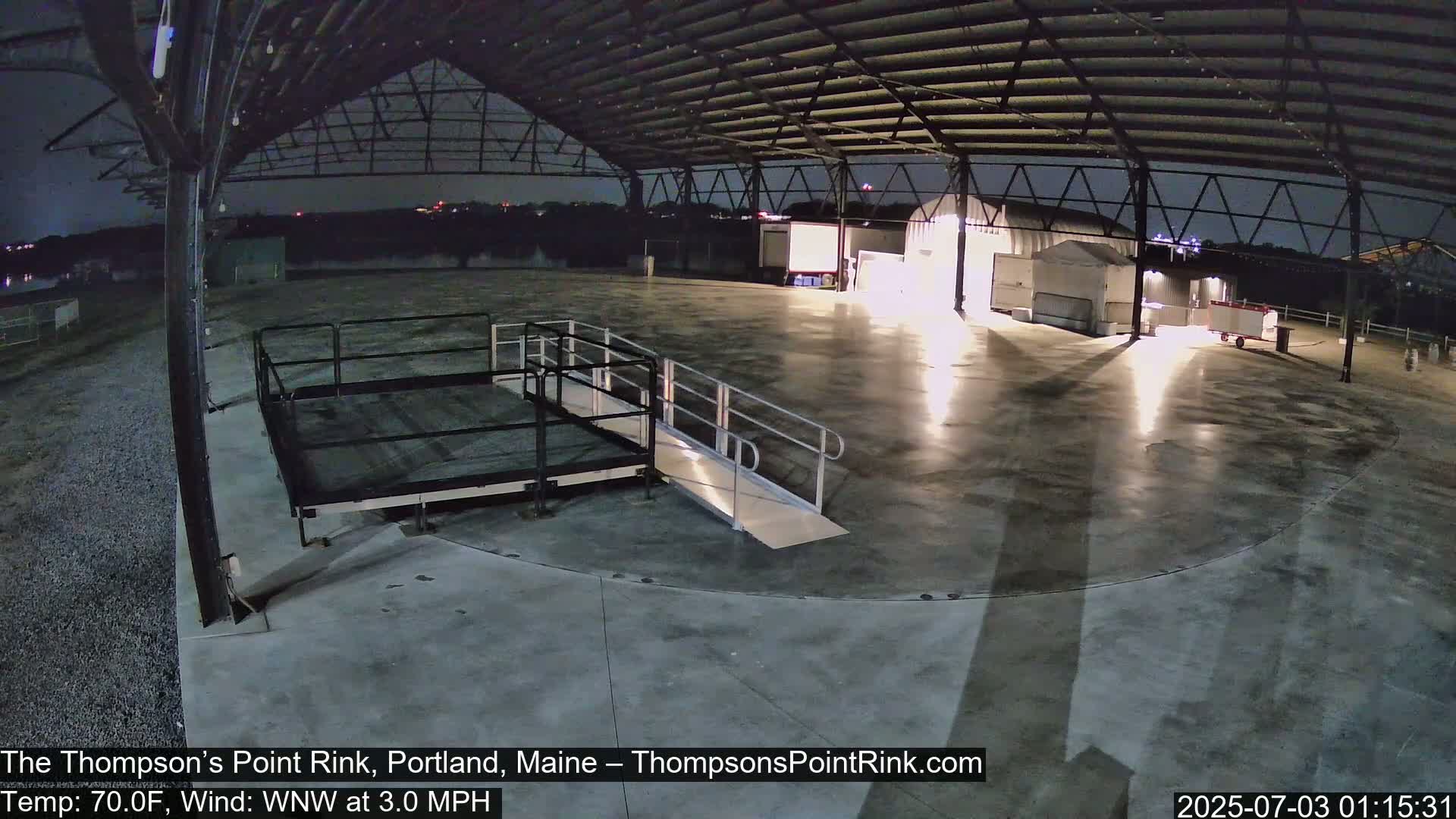 The Thompson’s Point Rink, Ice Skating Live Cam - Portland, Maine, USA