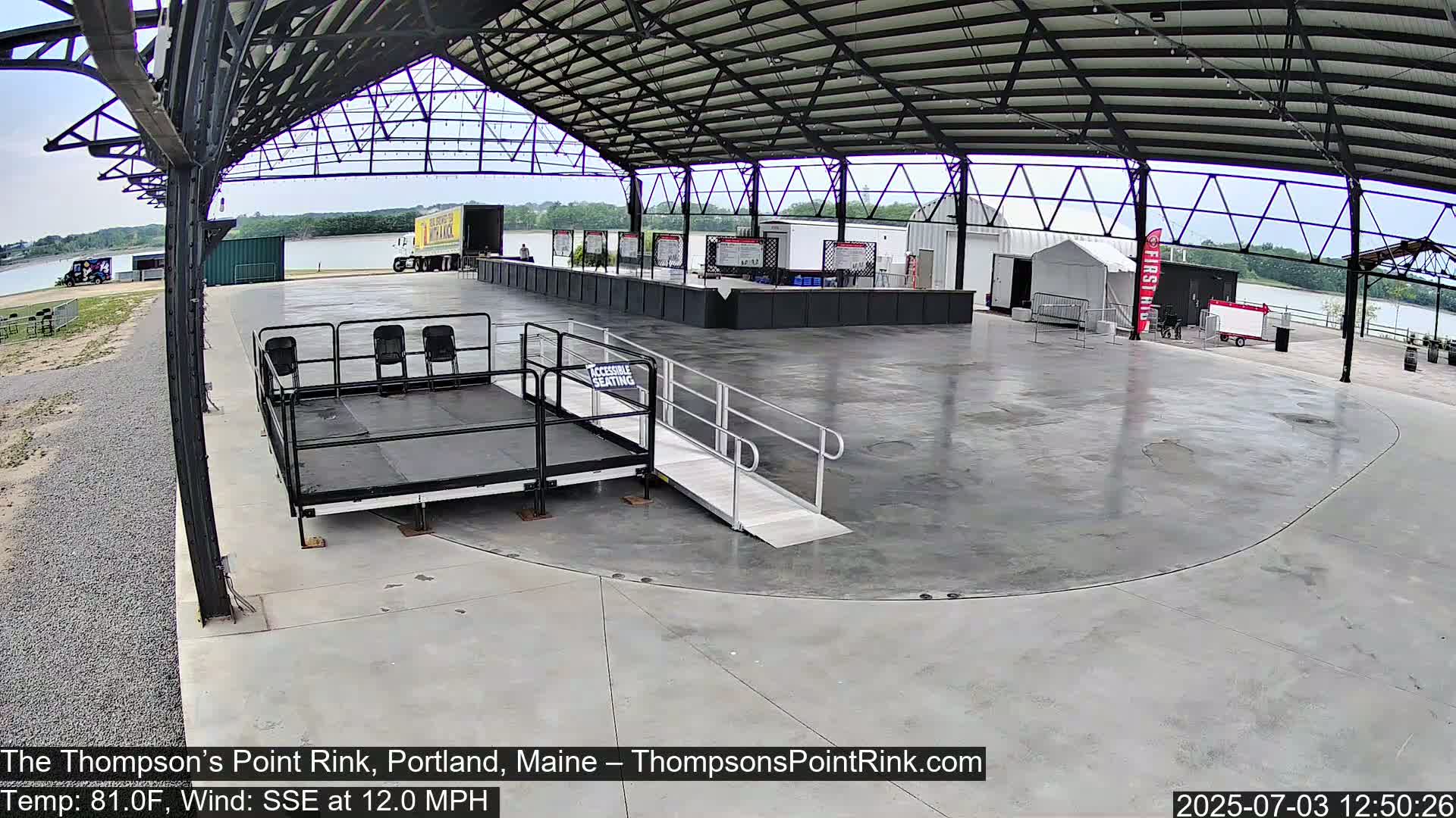 The Thompson’s Point Rink, Ice Skating Live Cam - Portland, Maine, USA