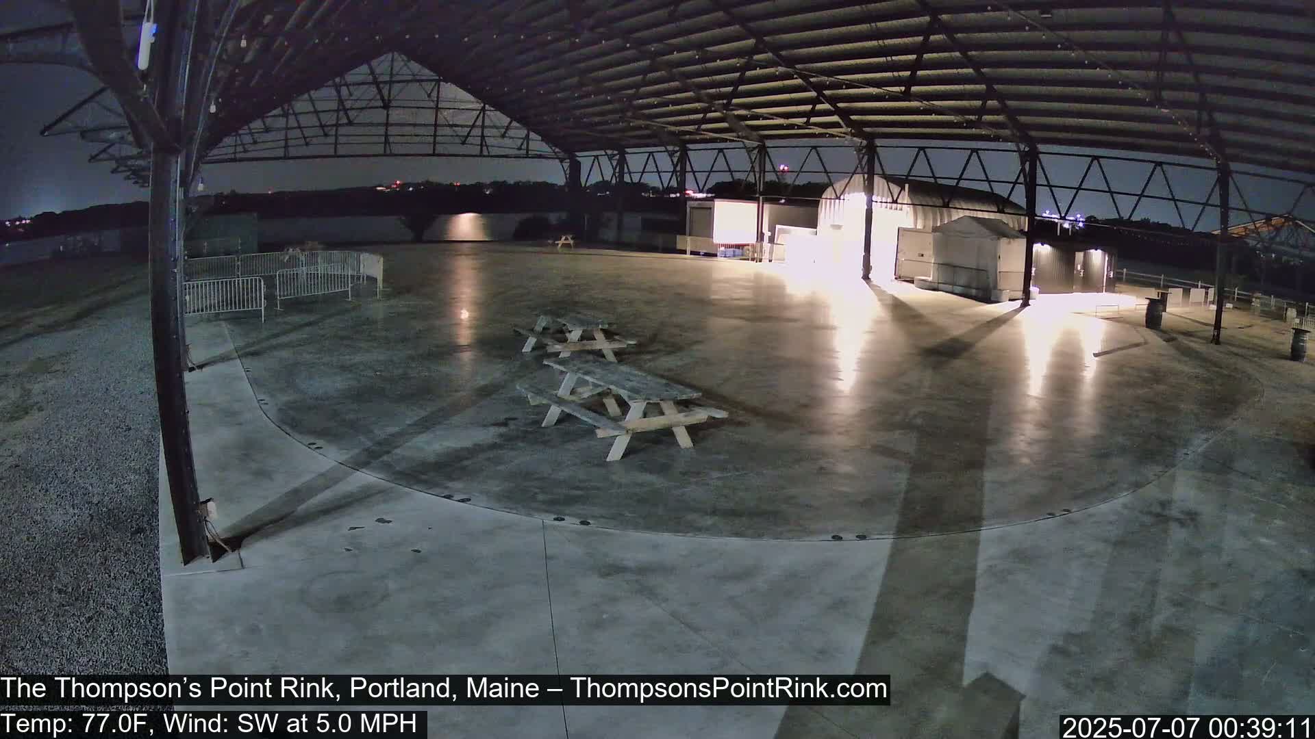 The Thompson’s Point Rink, Ice Skating Live Cam - Portland, Maine, USA
