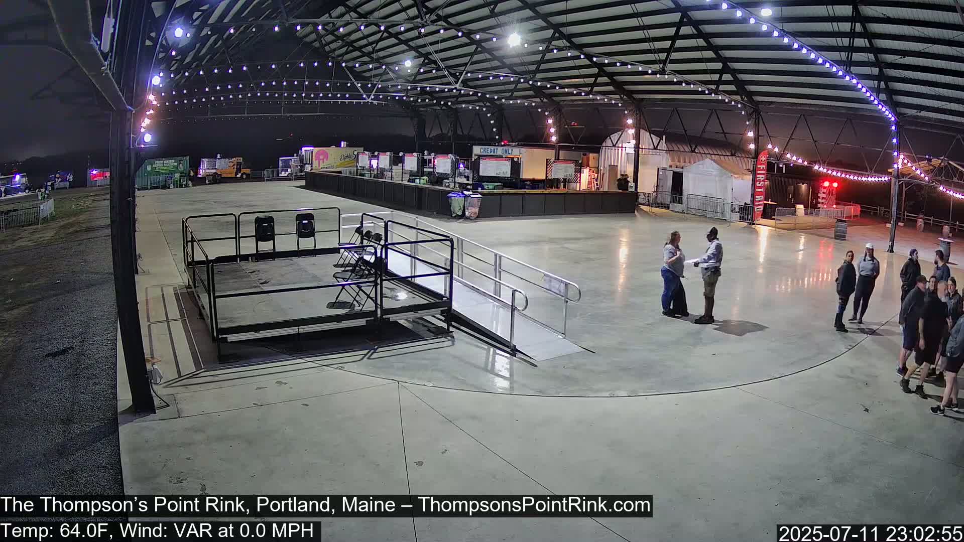 The Thompson’s Point Rink, Ice Skating Live Cam - Portland, Maine, USA