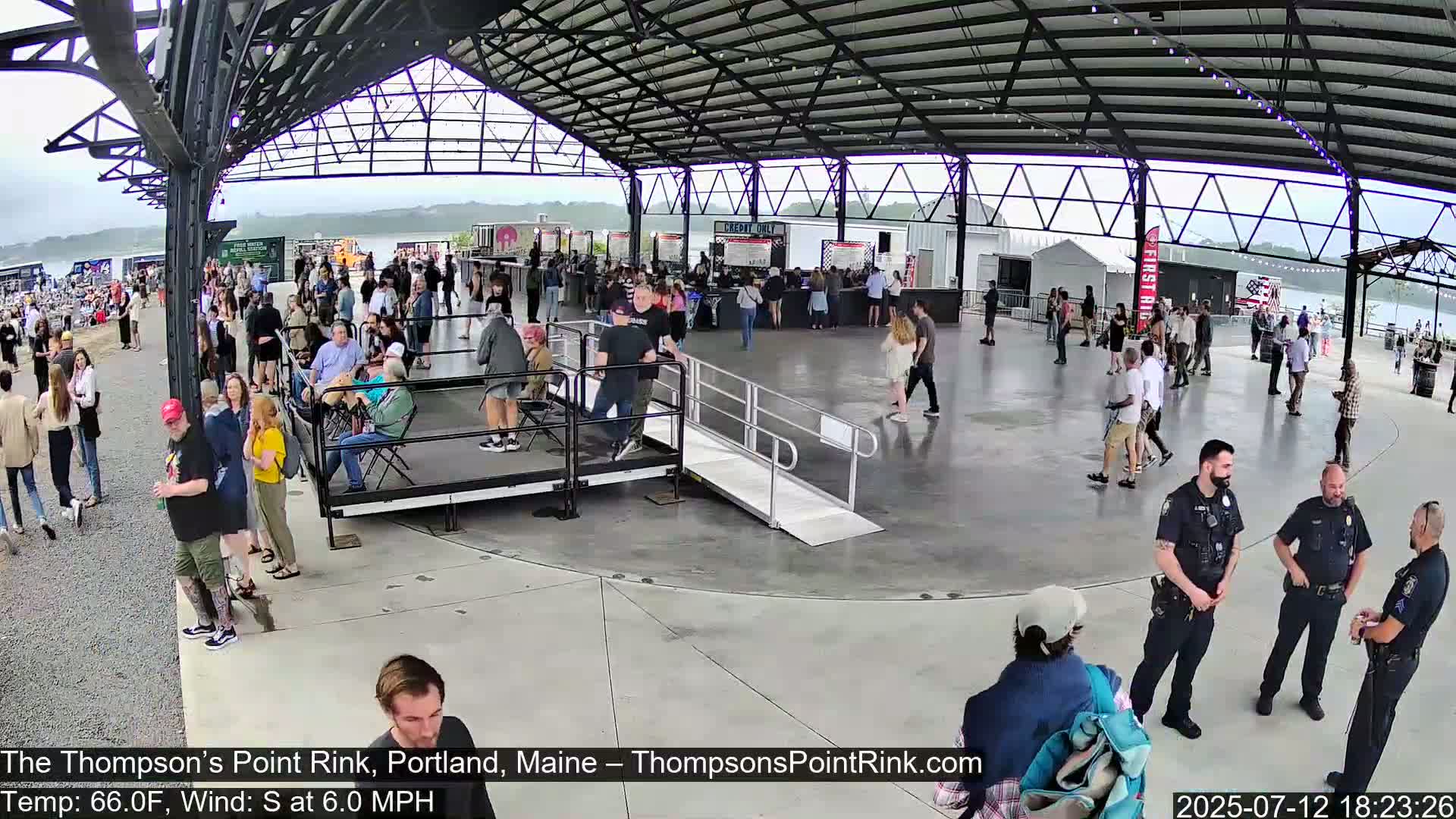 The Thompson’s Point Rink, Ice Skating Live Cam - Portland, Maine, USA