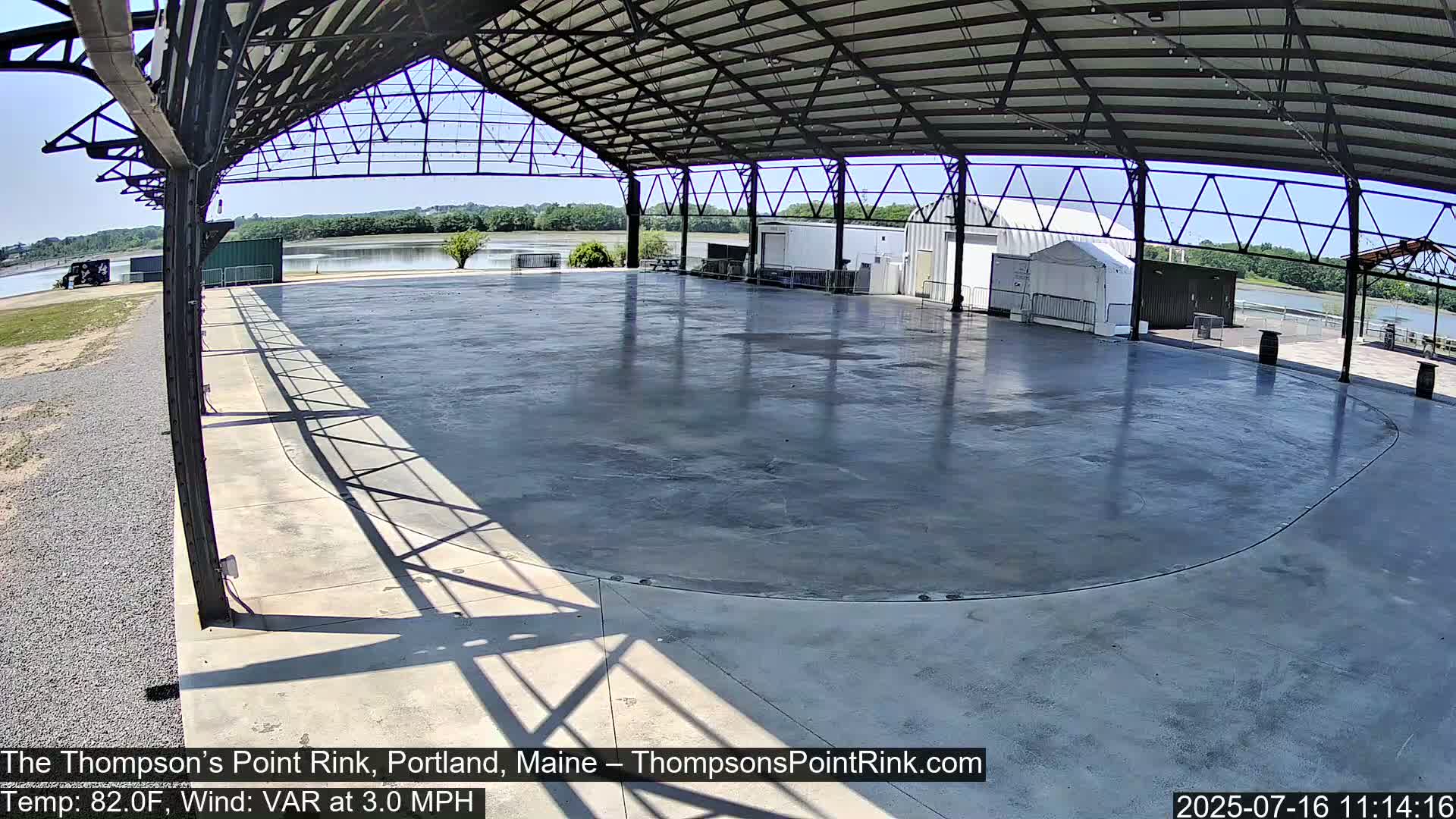 The Thompson’s Point Rink, Ice Skating Live Cam - Portland, Maine, USA