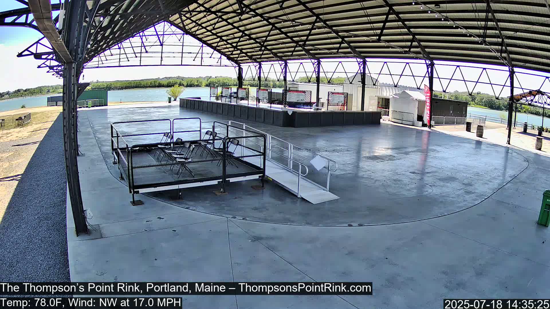 The Thompson’s Point Rink, Ice Skating Live Cam - Portland, Maine, USA