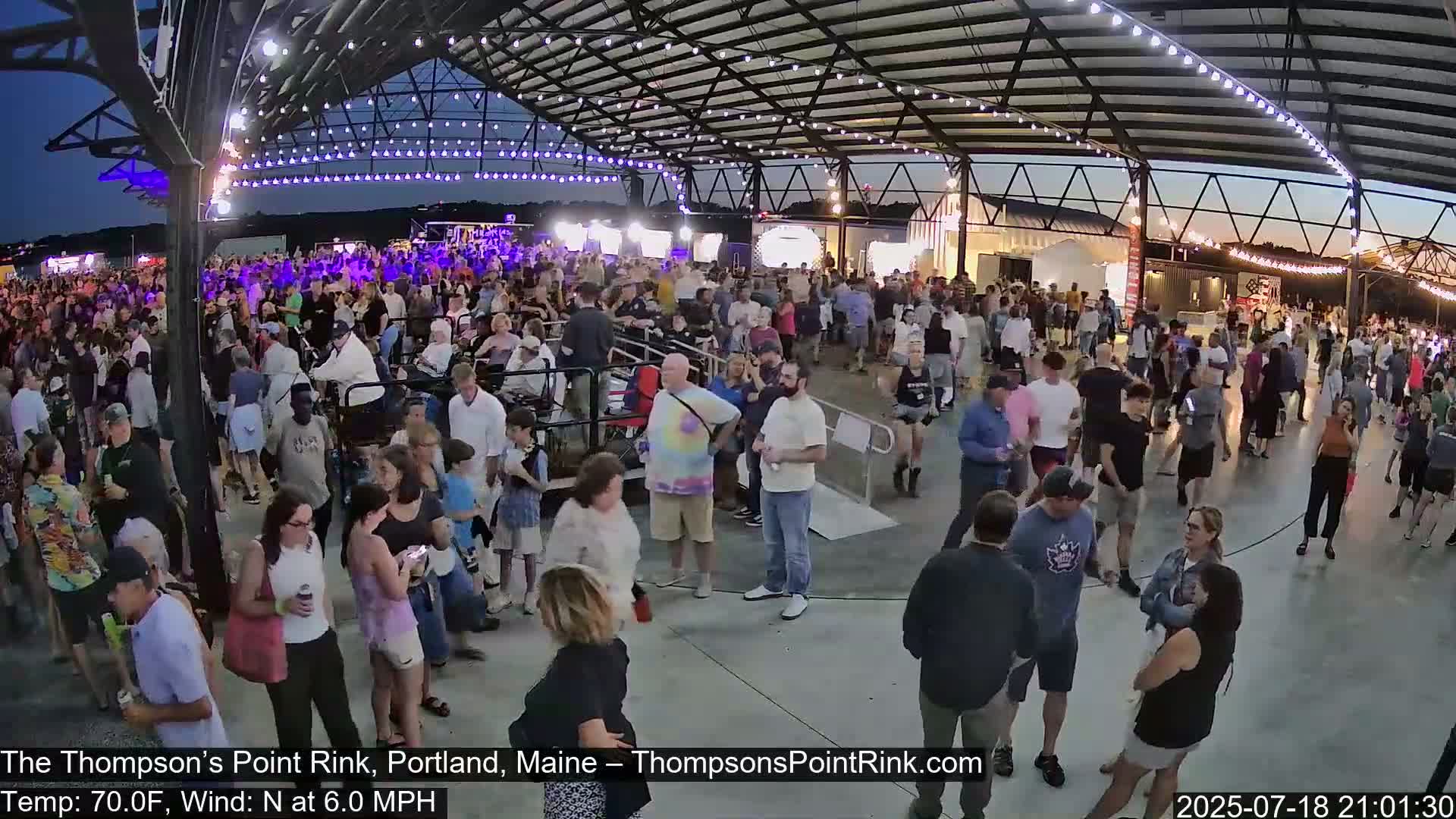 The Thompson’s Point Rink, Ice Skating Live Cam - Portland, Maine, USA