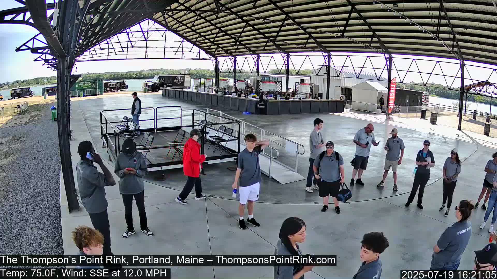The Thompson’s Point Rink, Ice Skating Live Cam - Portland, Maine, USA