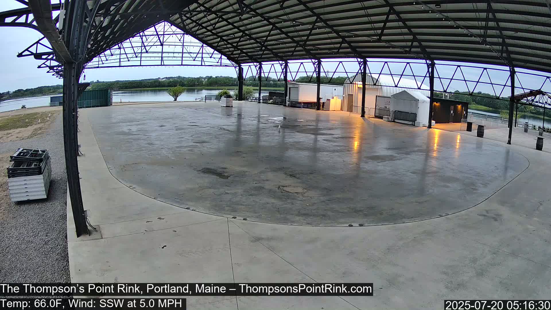 The Thompson’s Point Rink, Ice Skating Live Cam - Portland, Maine, USA