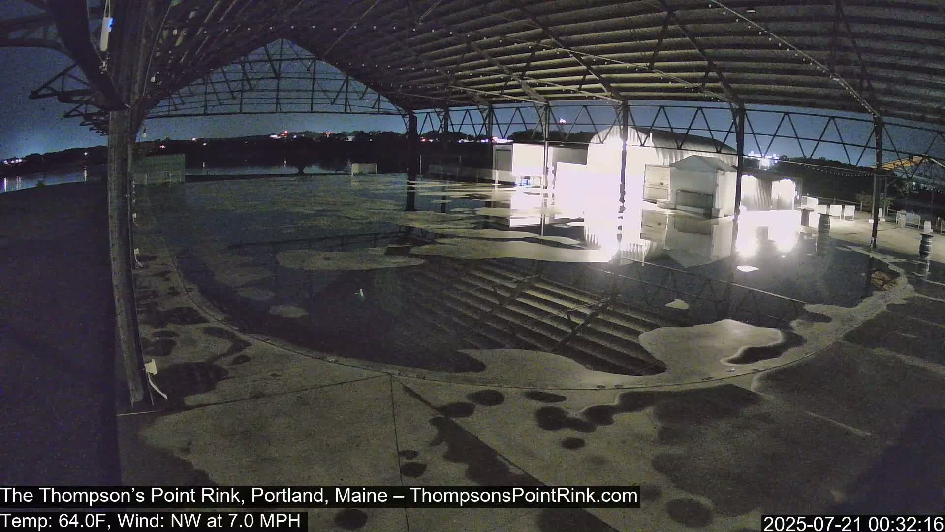The Thompson’s Point Rink, Ice Skating Live Cam - Portland, Maine, USA