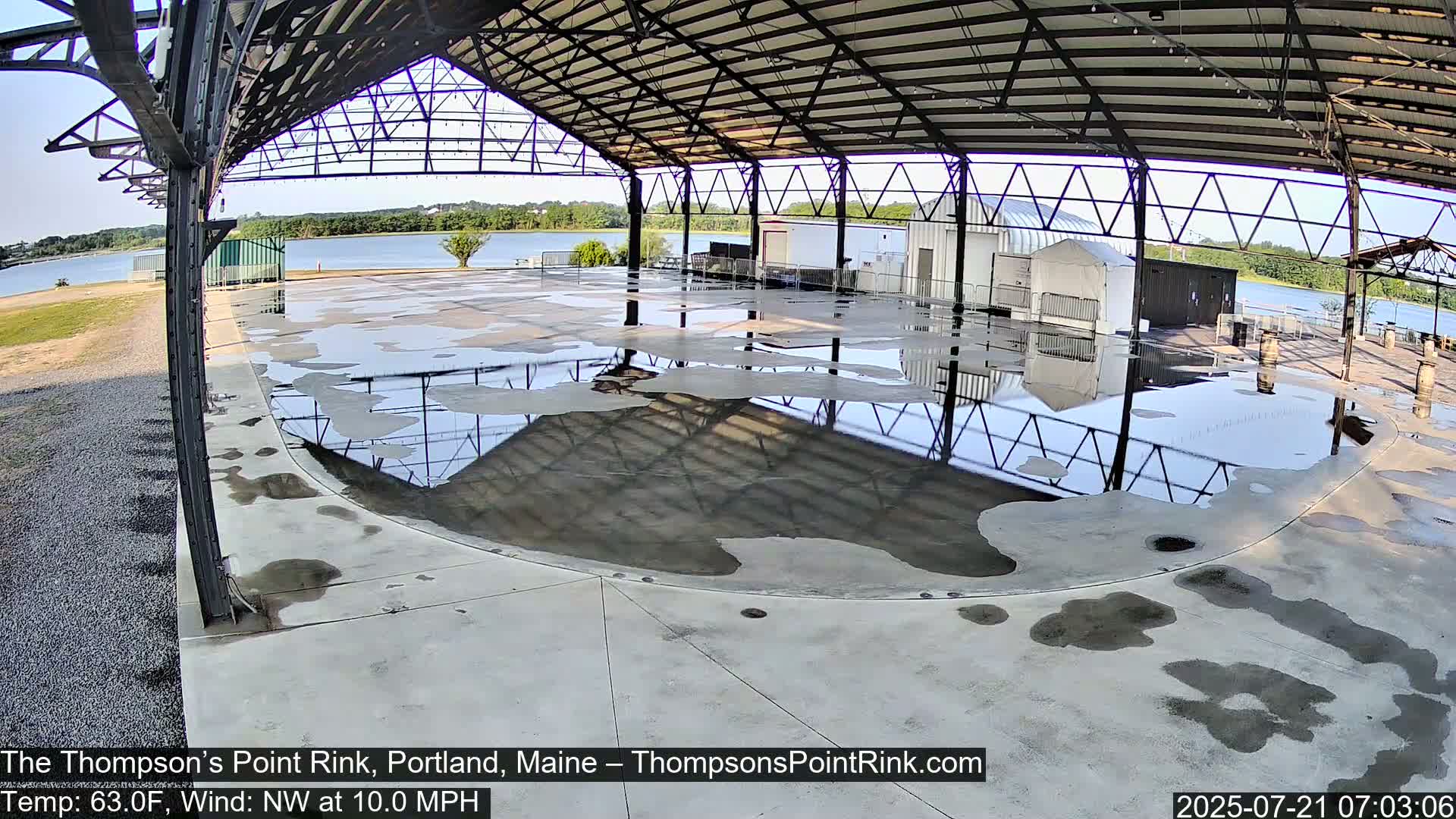 The Thompson’s Point Rink, Ice Skating Live Cam - Portland, Maine, USA
