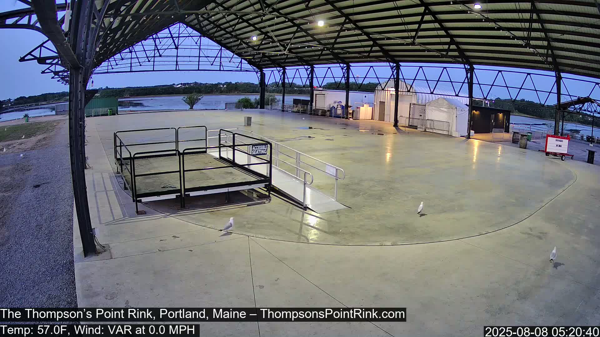 The Thompson’s Point Rink, Ice Skating Live Cam - Portland, Maine, USA