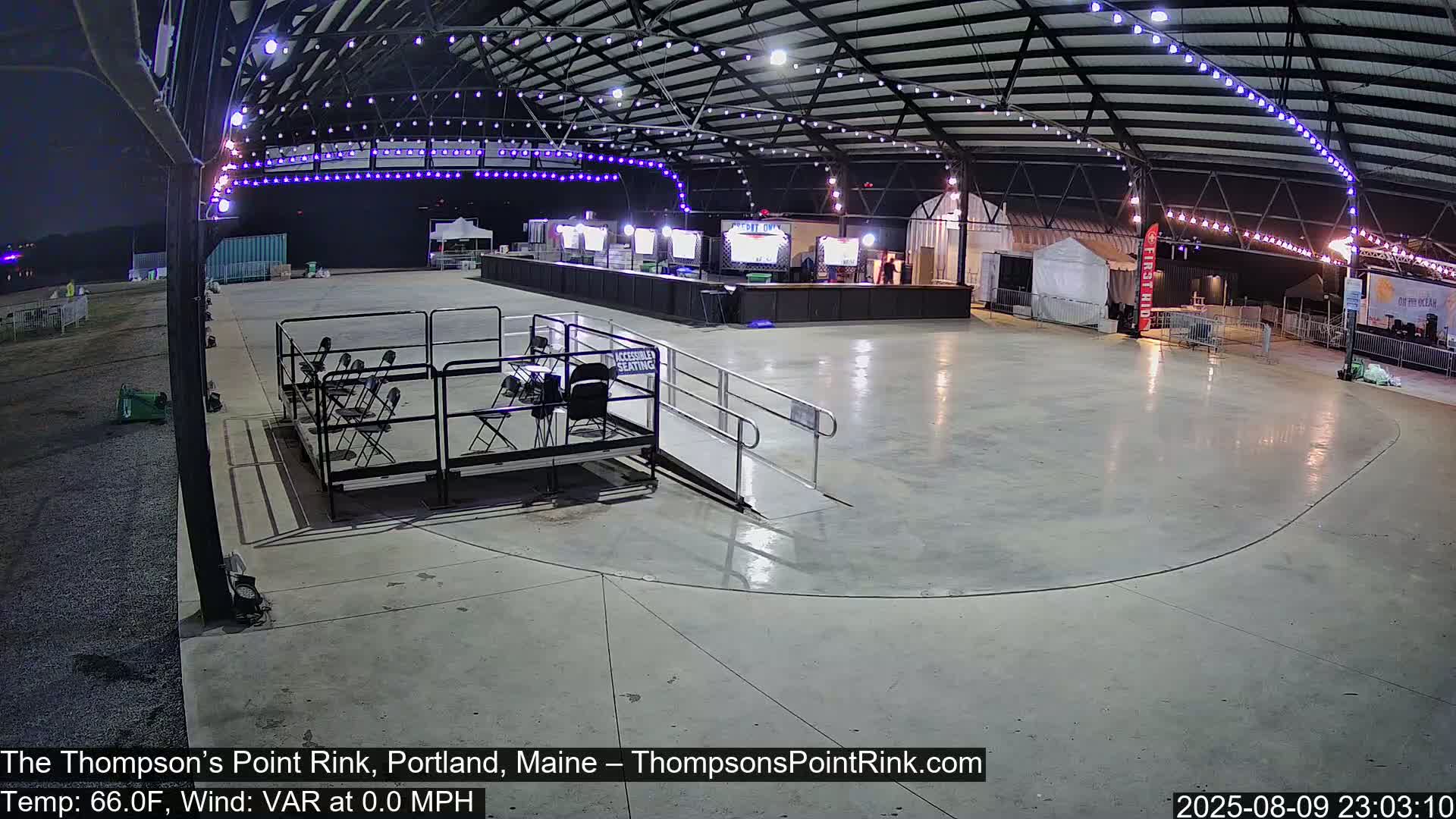 The Thompson’s Point Rink, Ice Skating Live Cam - Portland, Maine, USA