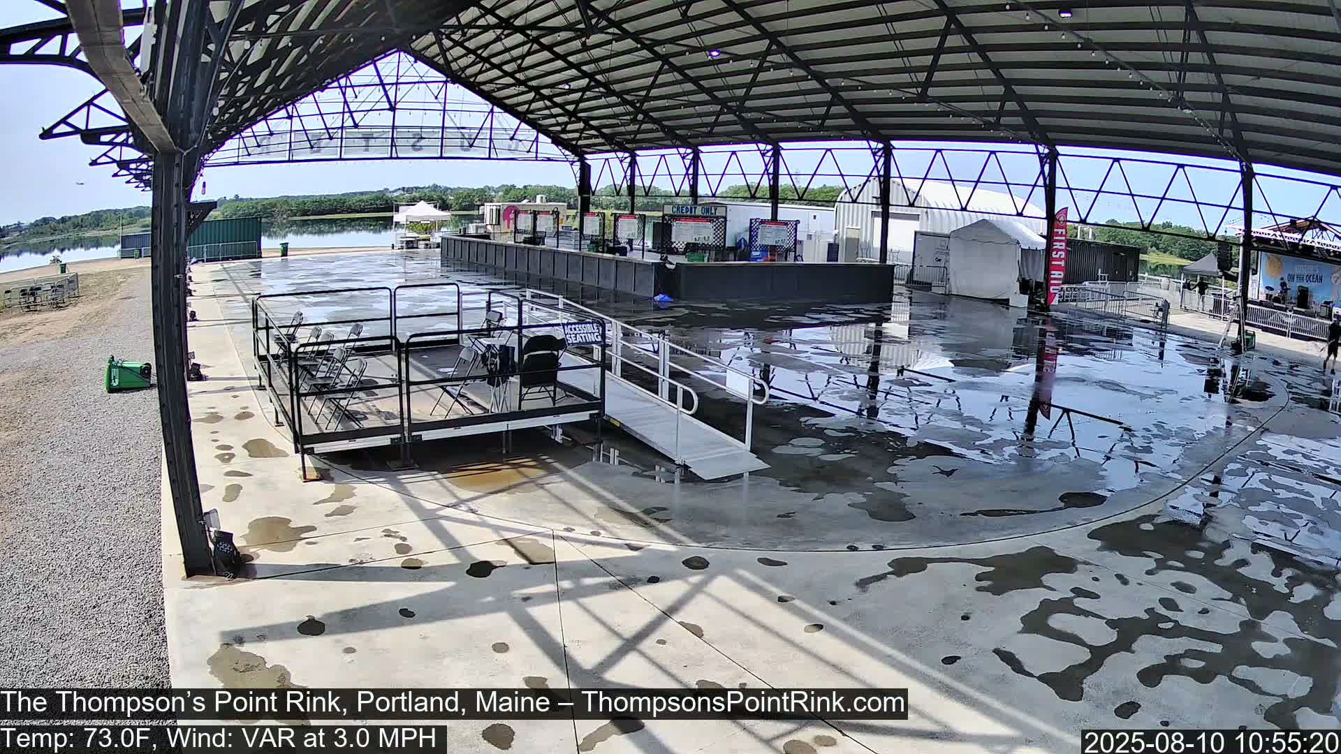 The Thompson’s Point Rink, Ice Skating Live Cam - Portland, Maine, USA