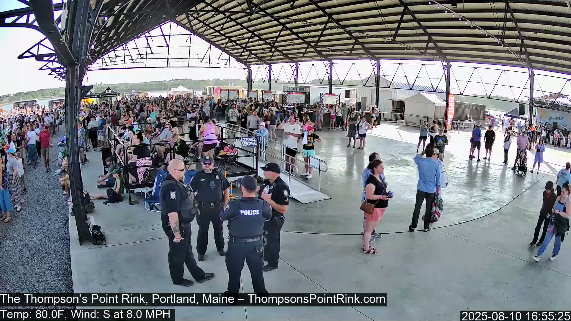The Thompson’s Point Rink, Ice Skating Live Cam - Portland, Maine, USA