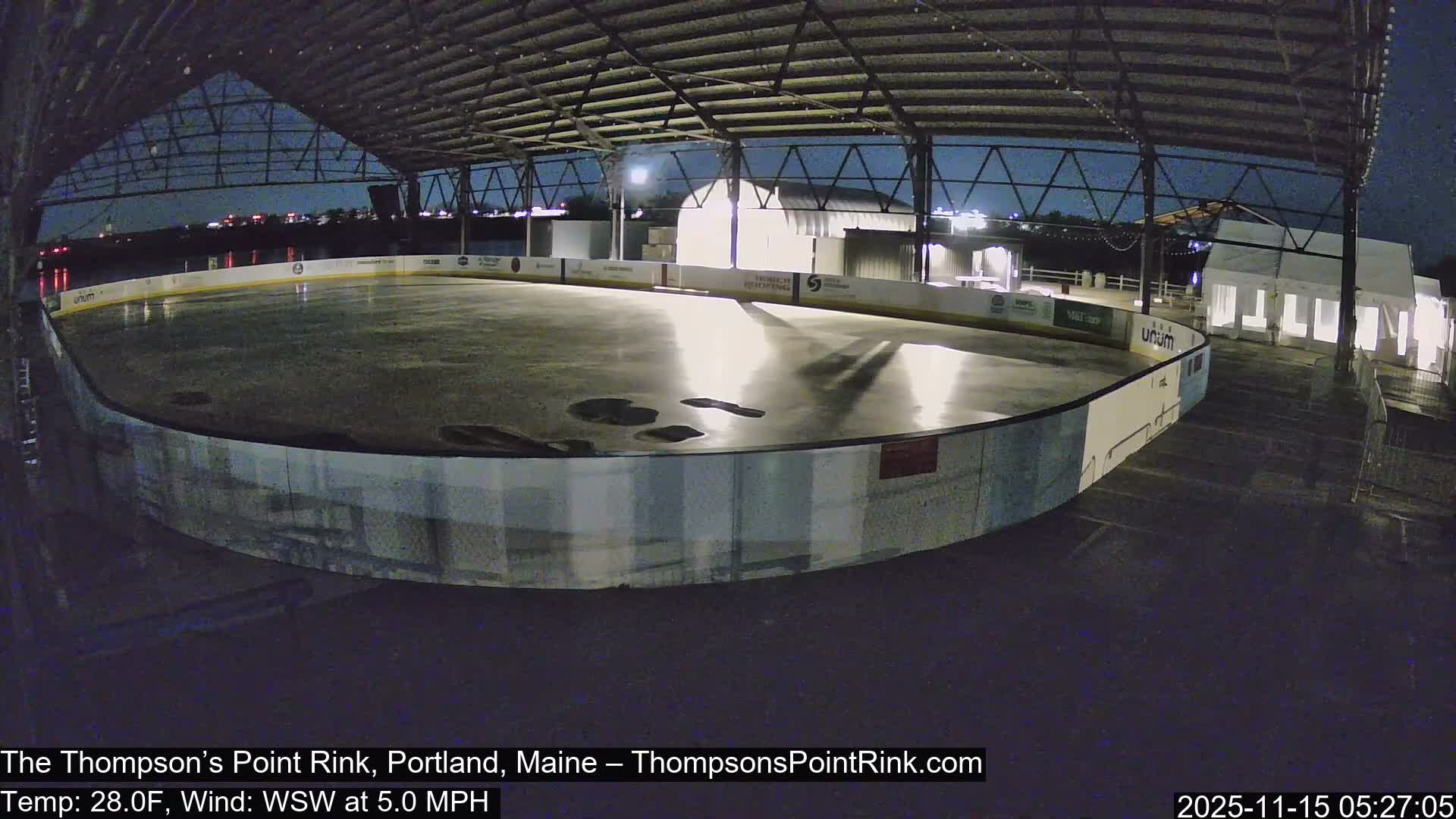 The Thompson’s Point Rink, Ice Skating Live Cam - Portland, Maine, USA
