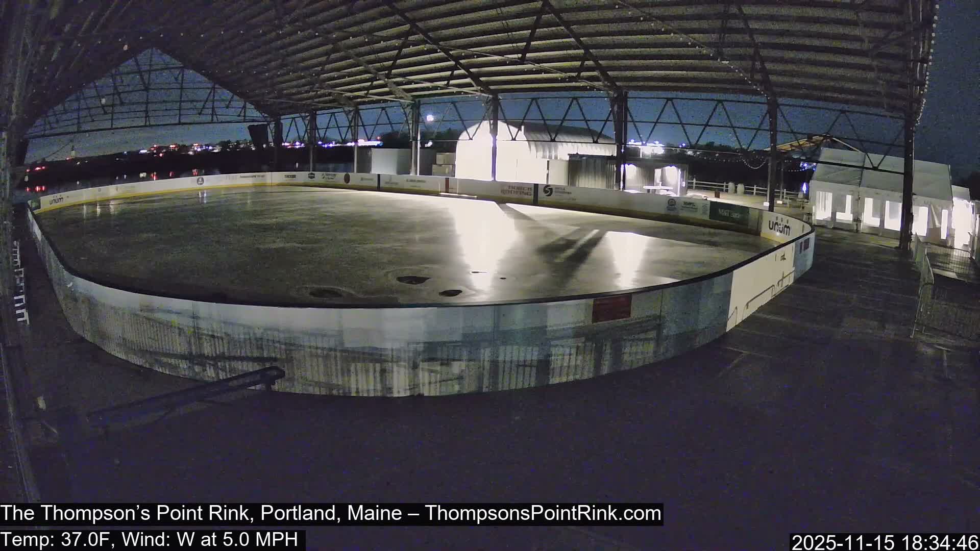 The Thompson’s Point Rink, Ice Skating Live Cam - Portland, Maine, USA