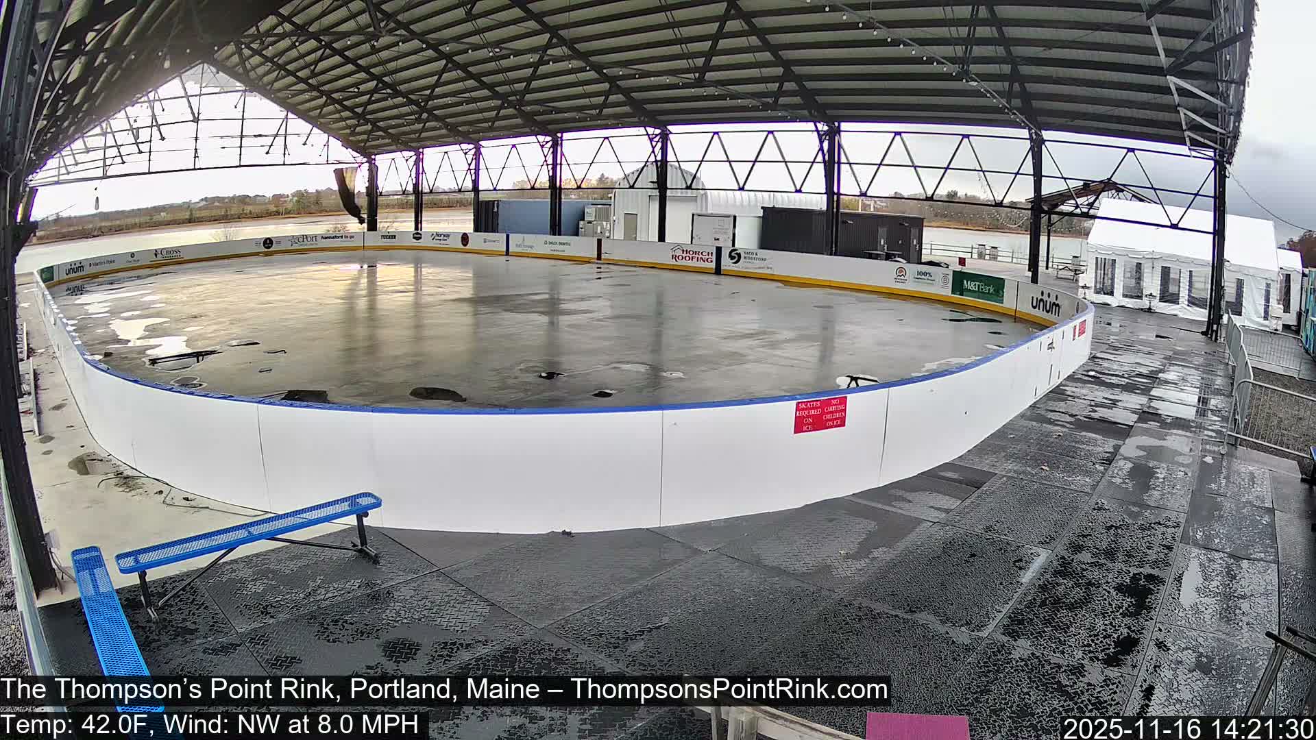 The Thompson’s Point Rink, Ice Skating Live Cam - Portland, Maine, USA