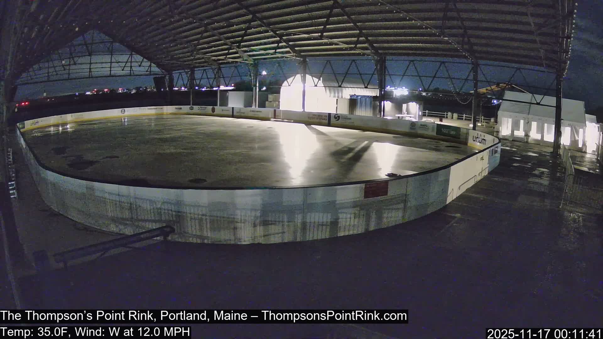 The Thompson’s Point Rink, Ice Skating Live Cam - Portland, Maine, USA