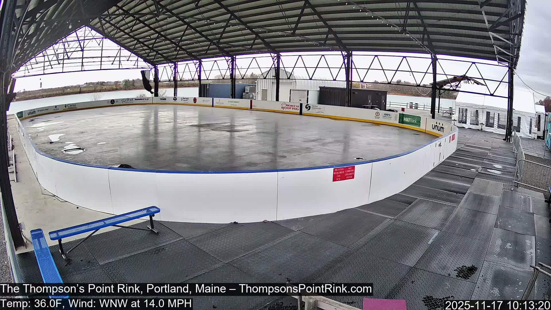 The Thompson’s Point Rink, Ice Skating Live Cam - Portland, Maine, USA