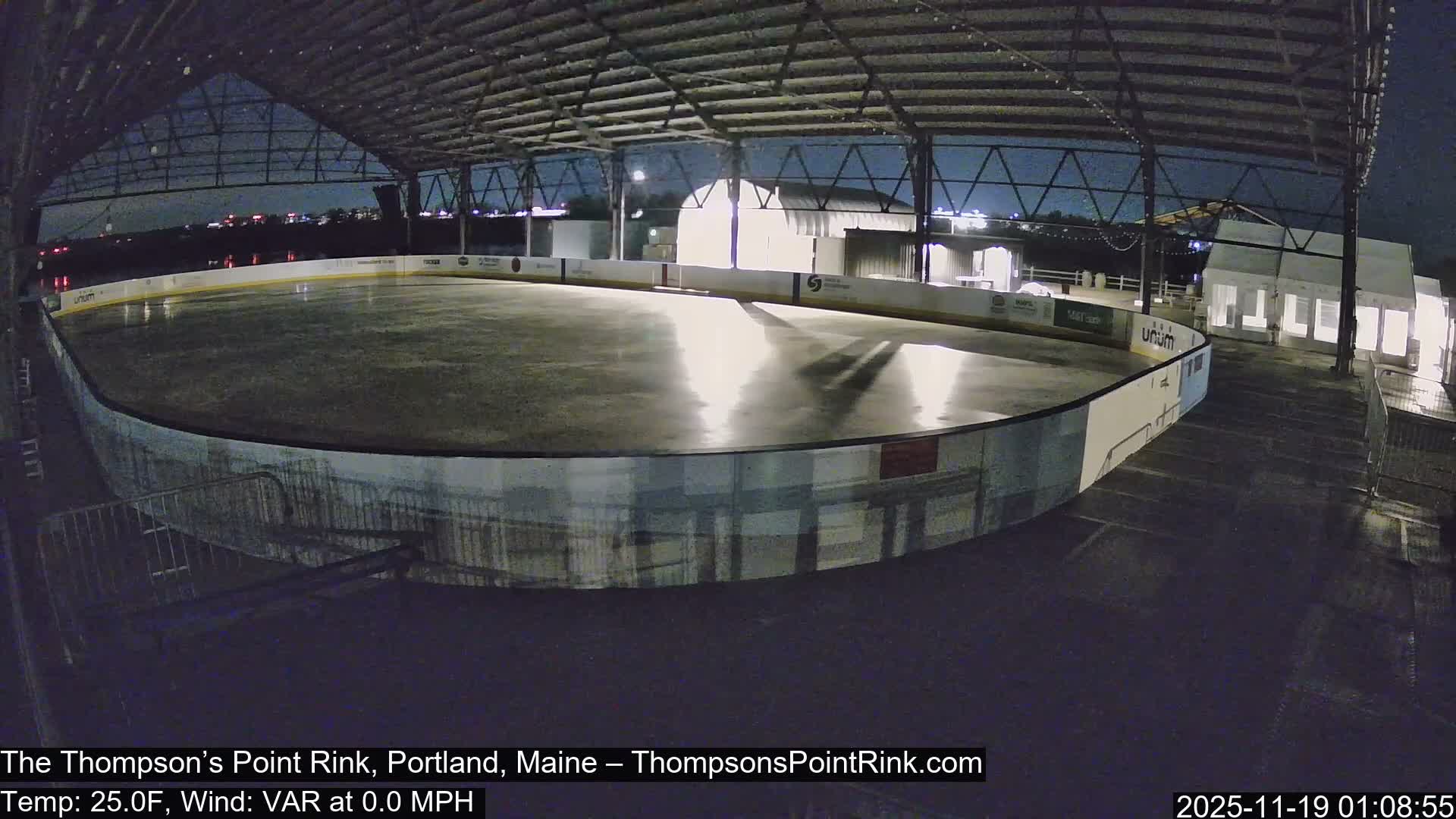 The Thompson’s Point Rink, Ice Skating Live Cam - Portland, Maine, USA