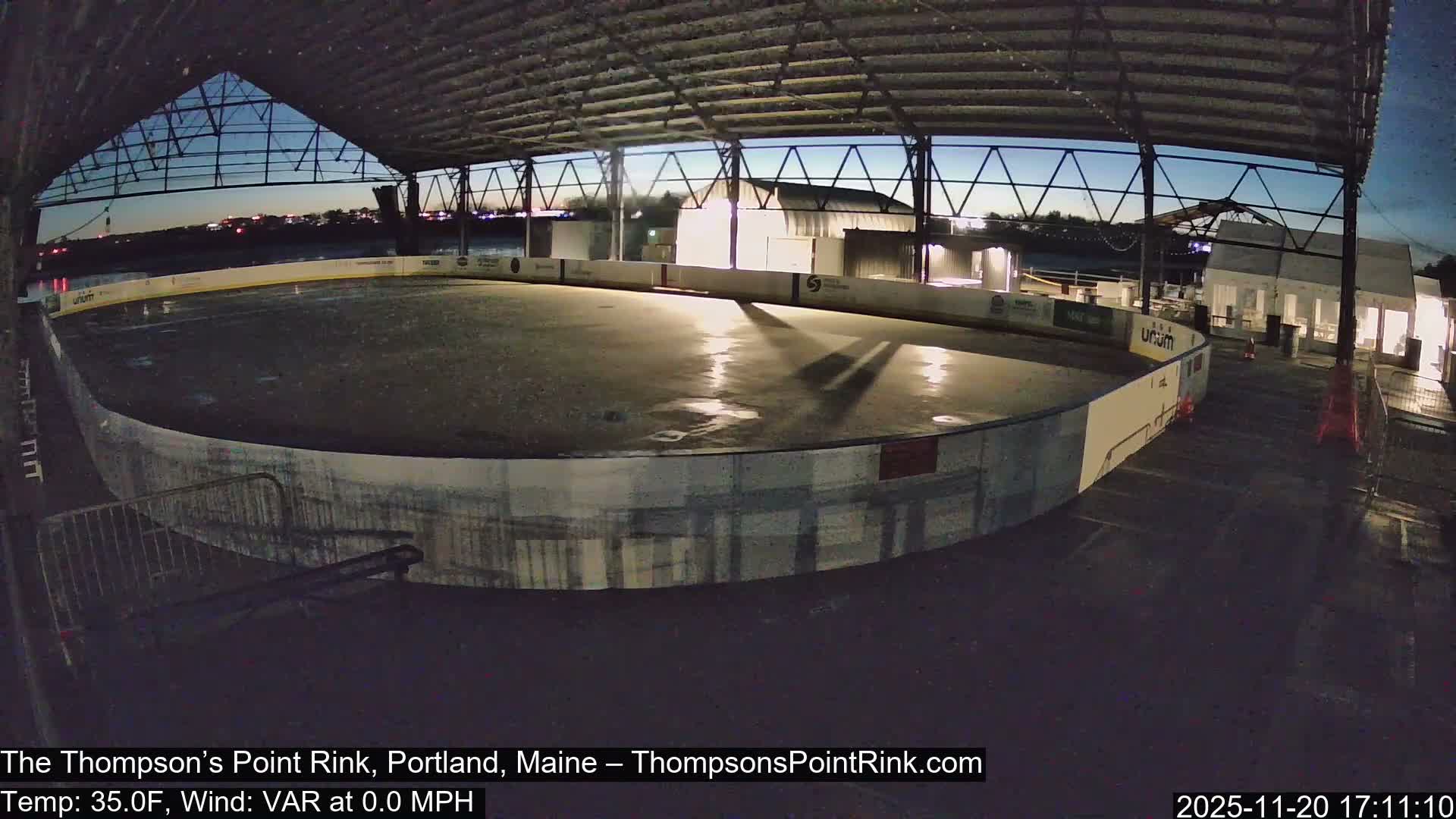 The Thompson’s Point Rink, Ice Skating Live Cam - Portland, Maine, USA