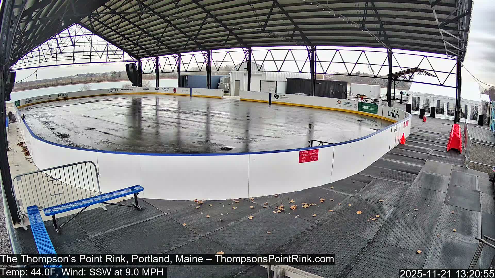 The Thompson’s Point Rink, Ice Skating Live Cam - Portland, Maine, USA