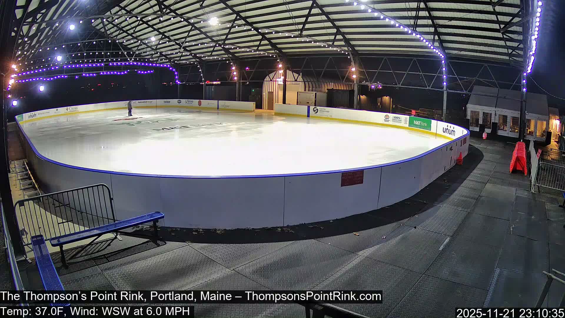 The Thompson’s Point Rink, Ice Skating Live Cam - Portland, Maine, USA