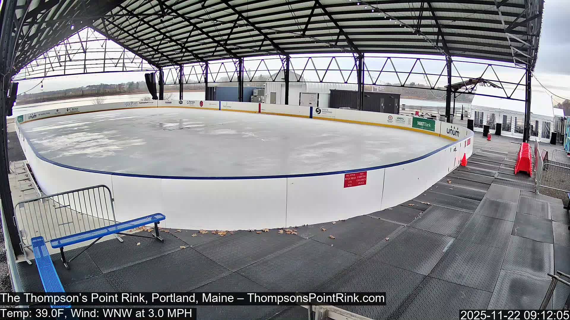 The Thompson’s Point Rink, Ice Skating Live Cam - Portland, Maine, USA