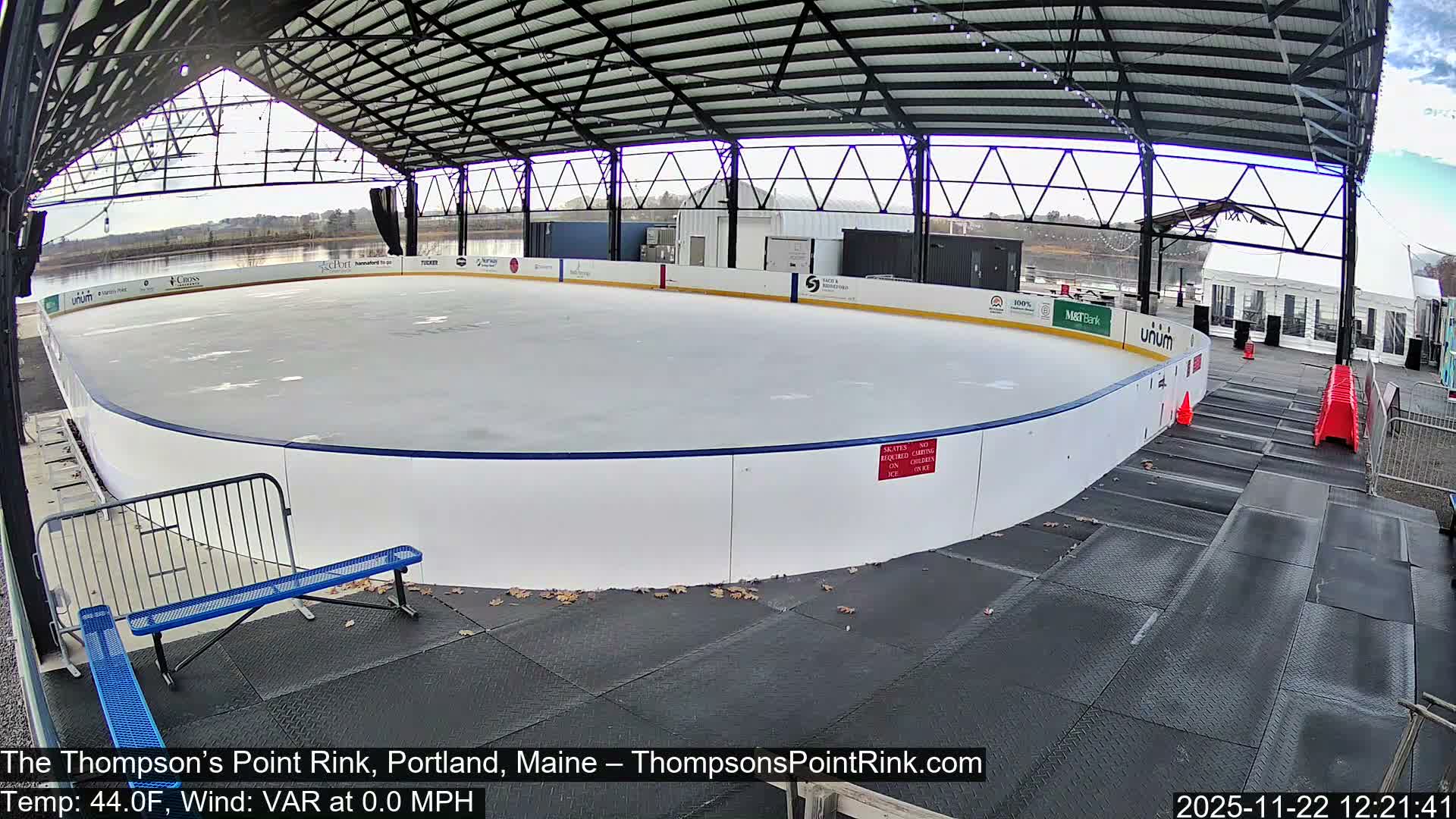 The Thompson’s Point Rink, Ice Skating Live Cam - Portland, Maine, USA